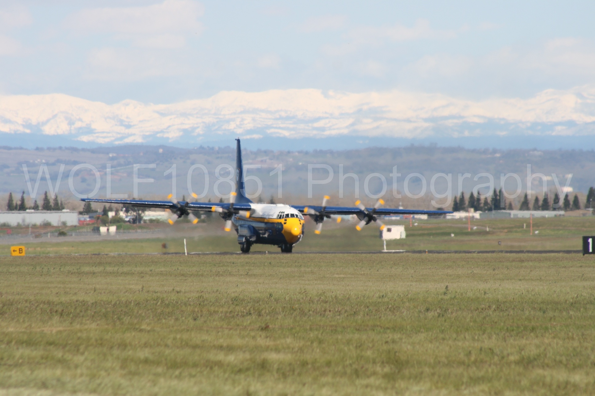 Aviation photography by WOLF10851 featuring California Capital Airshow 2008, Blue Angels, C-130 Hercules, Blue and Gold, Fat Albert.