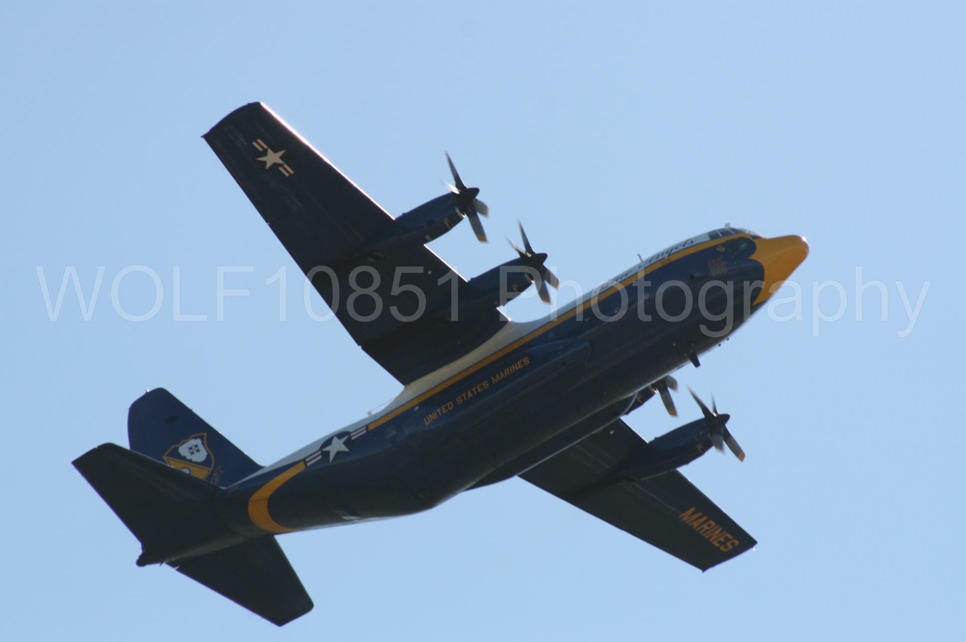 Aviation photography by WOLF10851 featuring California Capital Airshow 2008, Blue Angels, C-130 Hercules, Blue and Gold, Fat Albert.