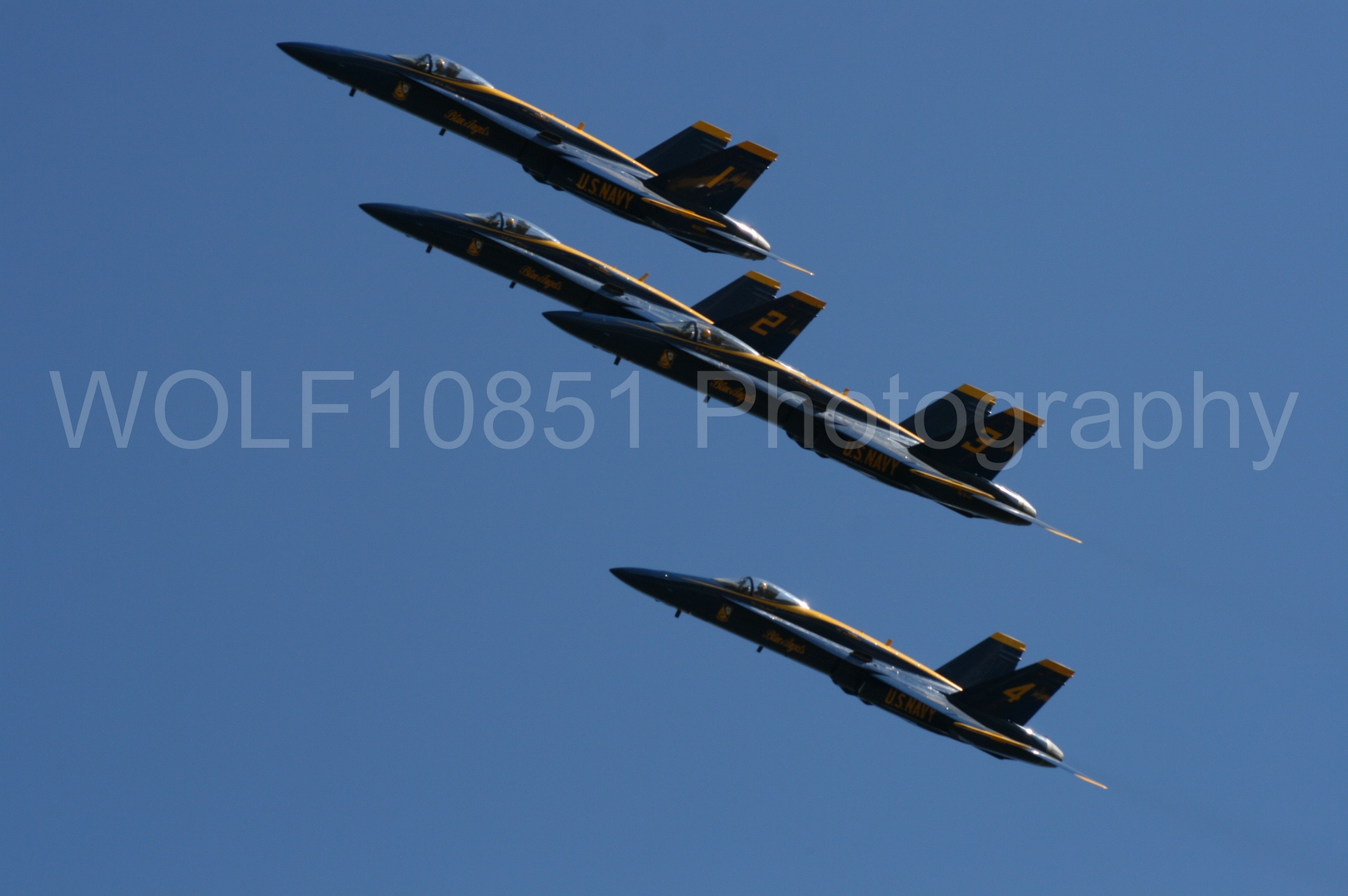 Aviation photography by WOLF10851 featuring California Capital Airshow 2008, F-18 Hornet, Blue Angels, Blue and Gold.