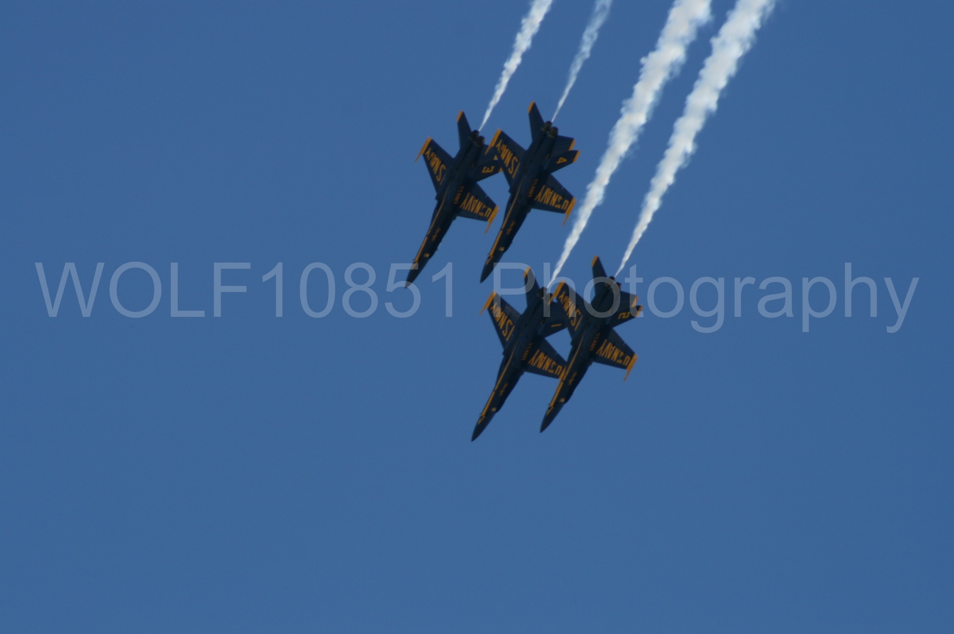 Aviation photography by WOLF10851 featuring California Capital Airshow 2008, F-18 Hornet, Blue Angels, Blue and Gold.