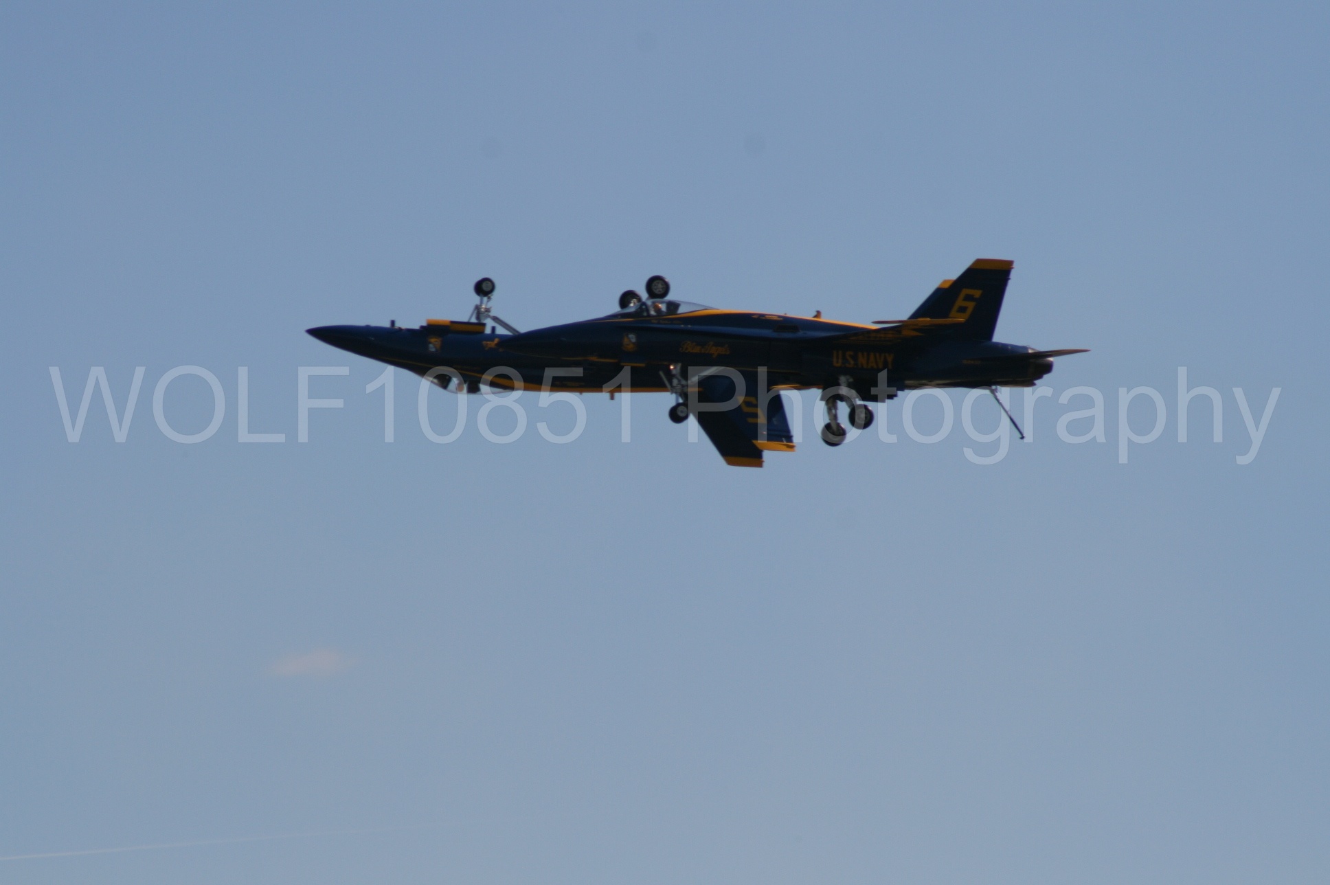 Aviation photography by WOLF10851 featuring California Capital Airshow 2008, F-18 Hornet, Blue Angels, Blue and Gold.