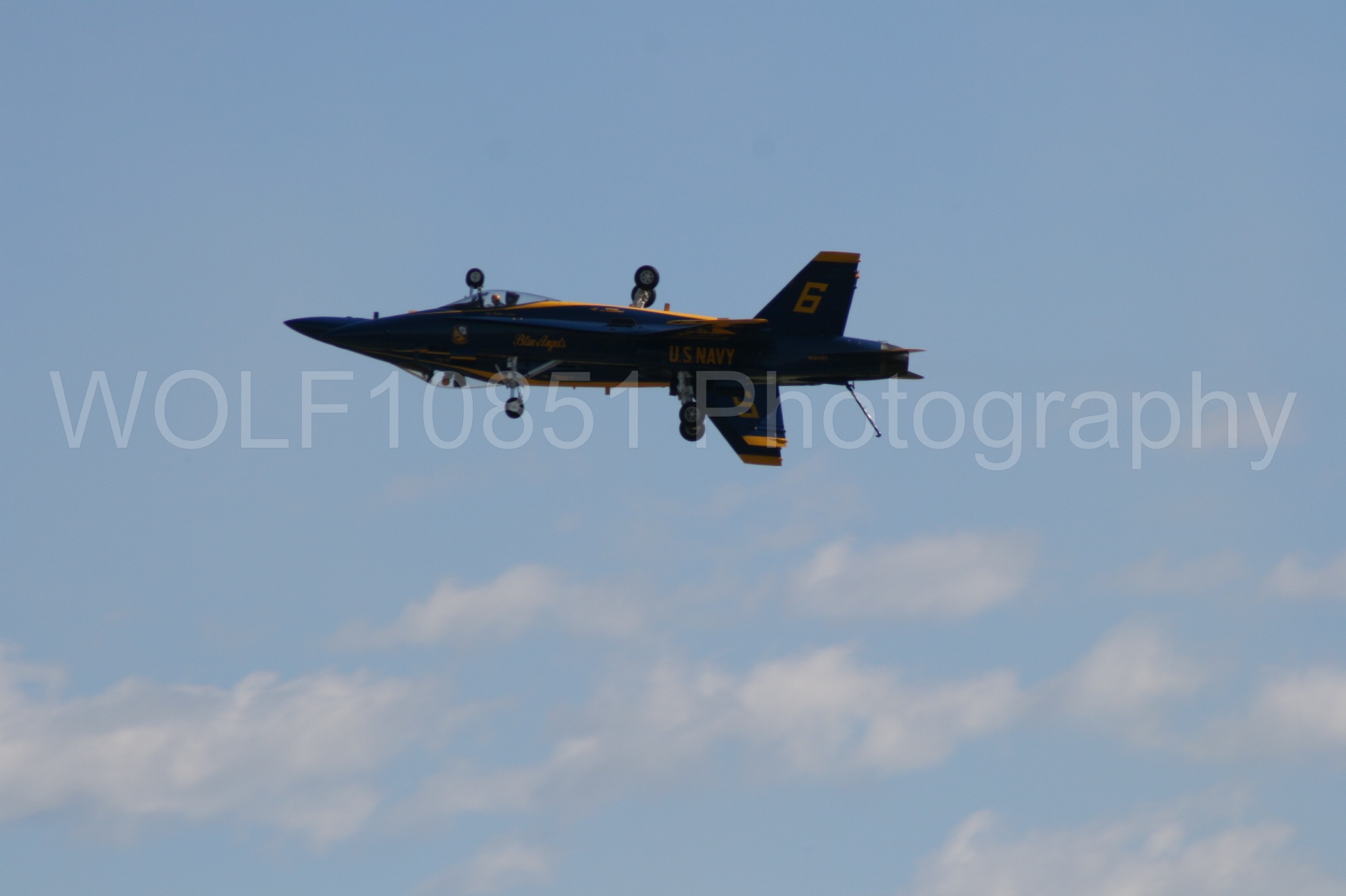 Aviation photography by WOLF10851 featuring California Capital Airshow 2008, F-18 Hornet, Blue Angels, Blue and Gold.