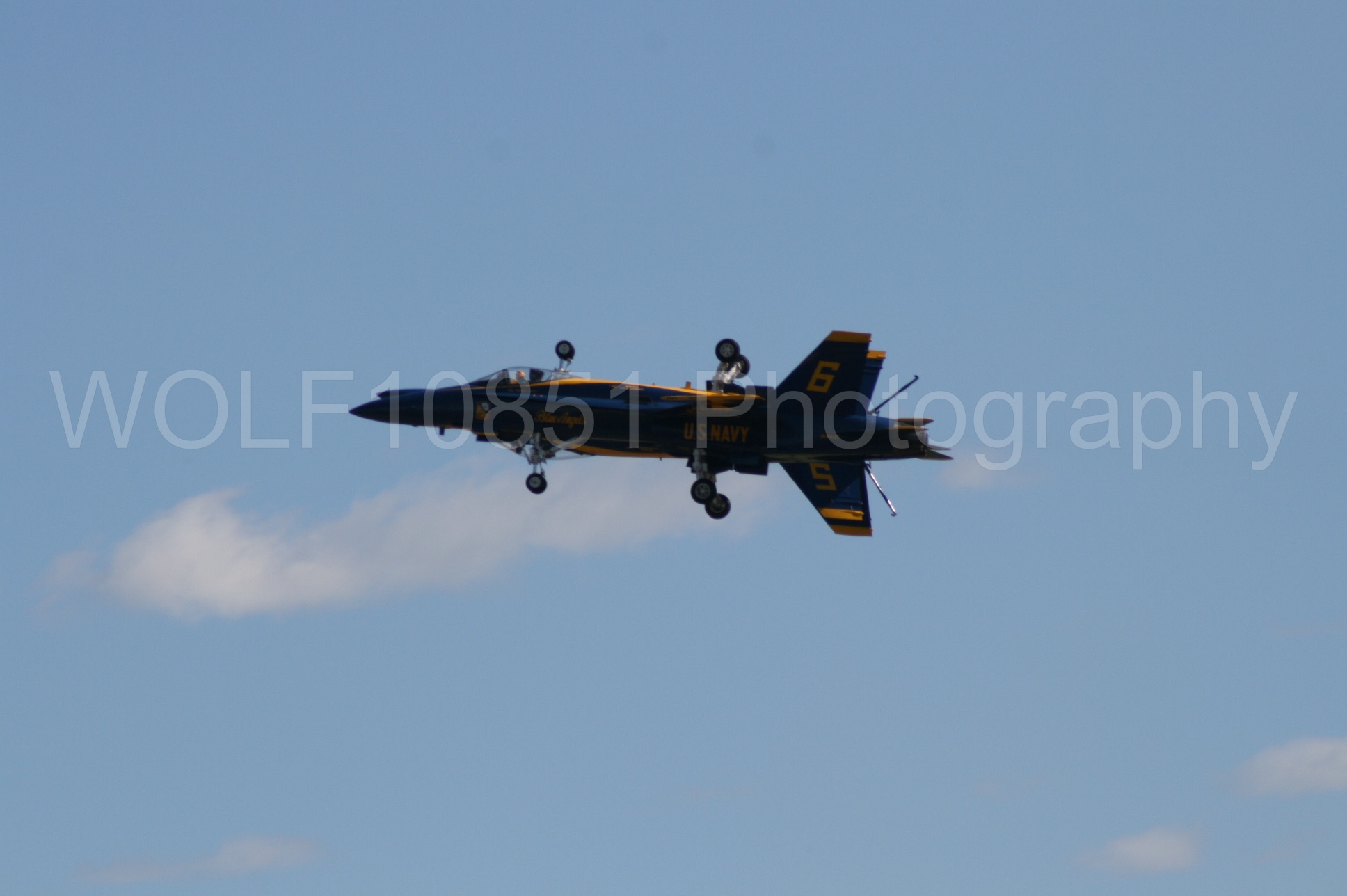 Aviation photography by WOLF10851 featuring California Capital Airshow 2008, F-18 Hornet, Blue Angels, Blue and Gold.