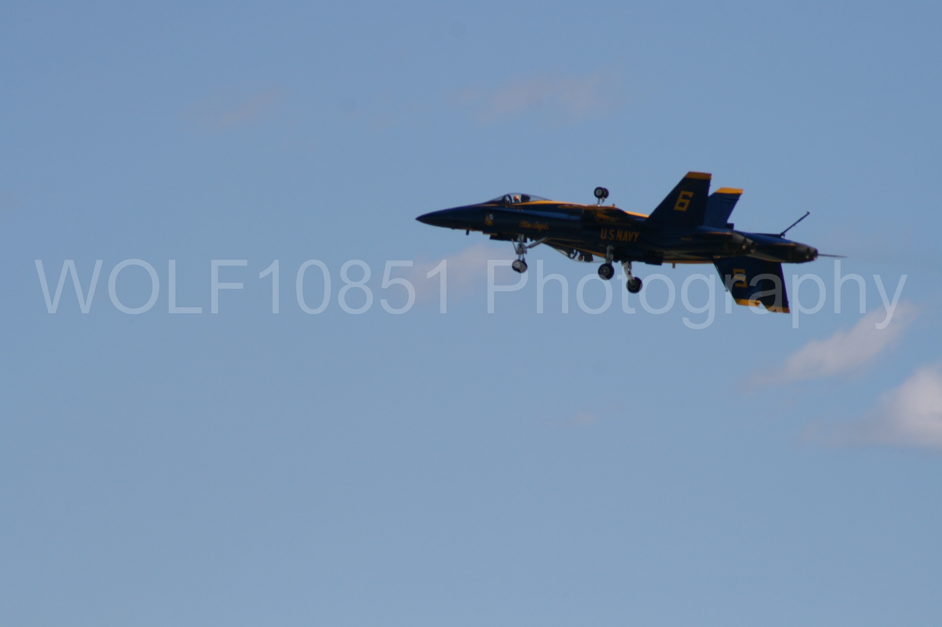 Aviation photography by WOLF10851 featuring California Capital Airshow 2008, F-18 Hornet, Blue Angels, Blue and Gold.