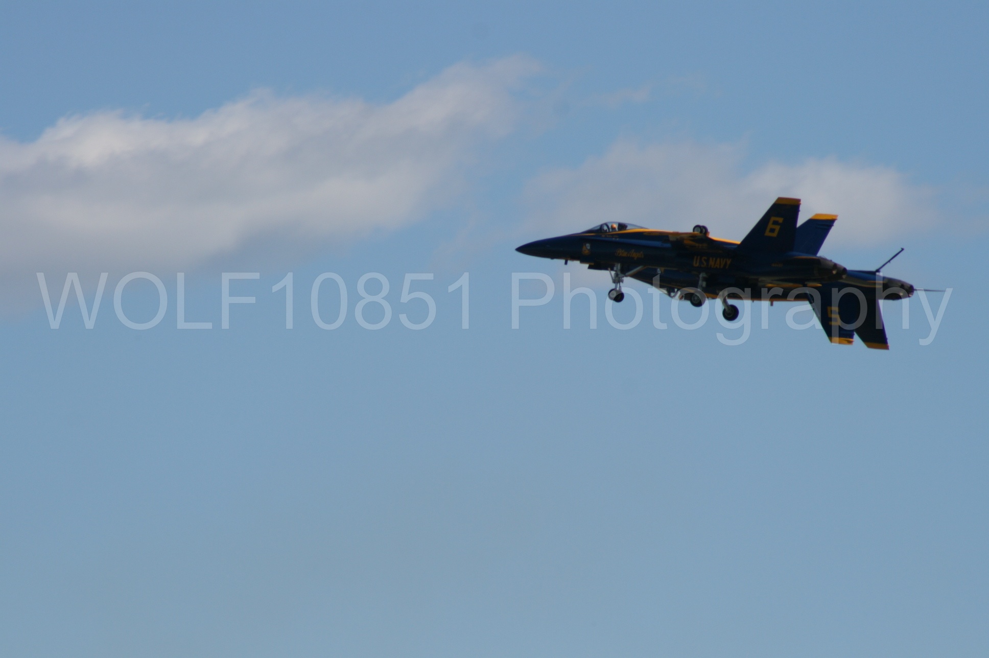 Aviation photography by WOLF10851 featuring California Capital Airshow 2008, F-18 Hornet, Blue Angels, Blue and Gold.