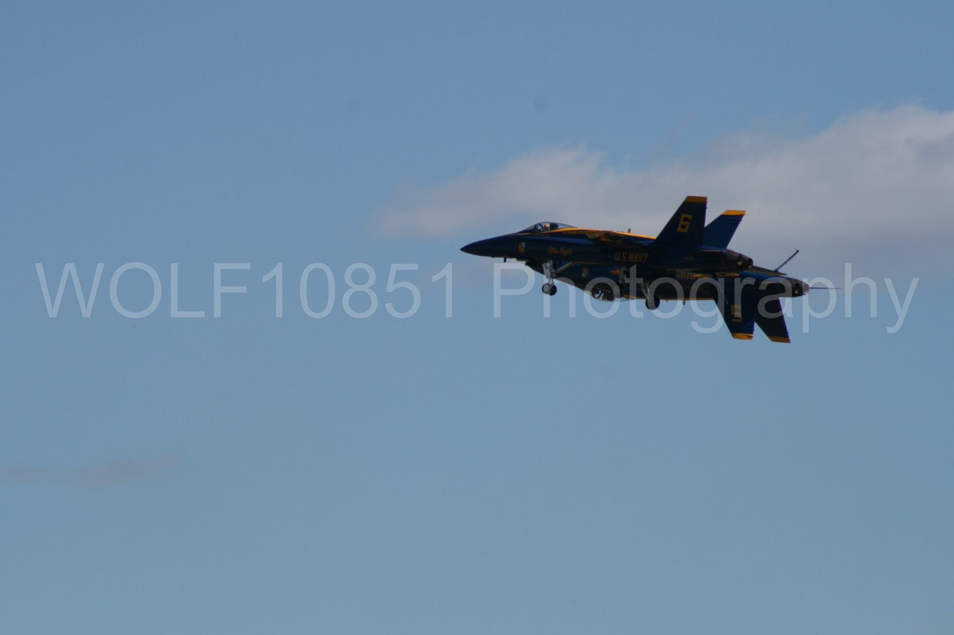 Aviation photography by WOLF10851 featuring California Capital Airshow 2008, F-18 Hornet, Blue Angels, Blue and Gold.