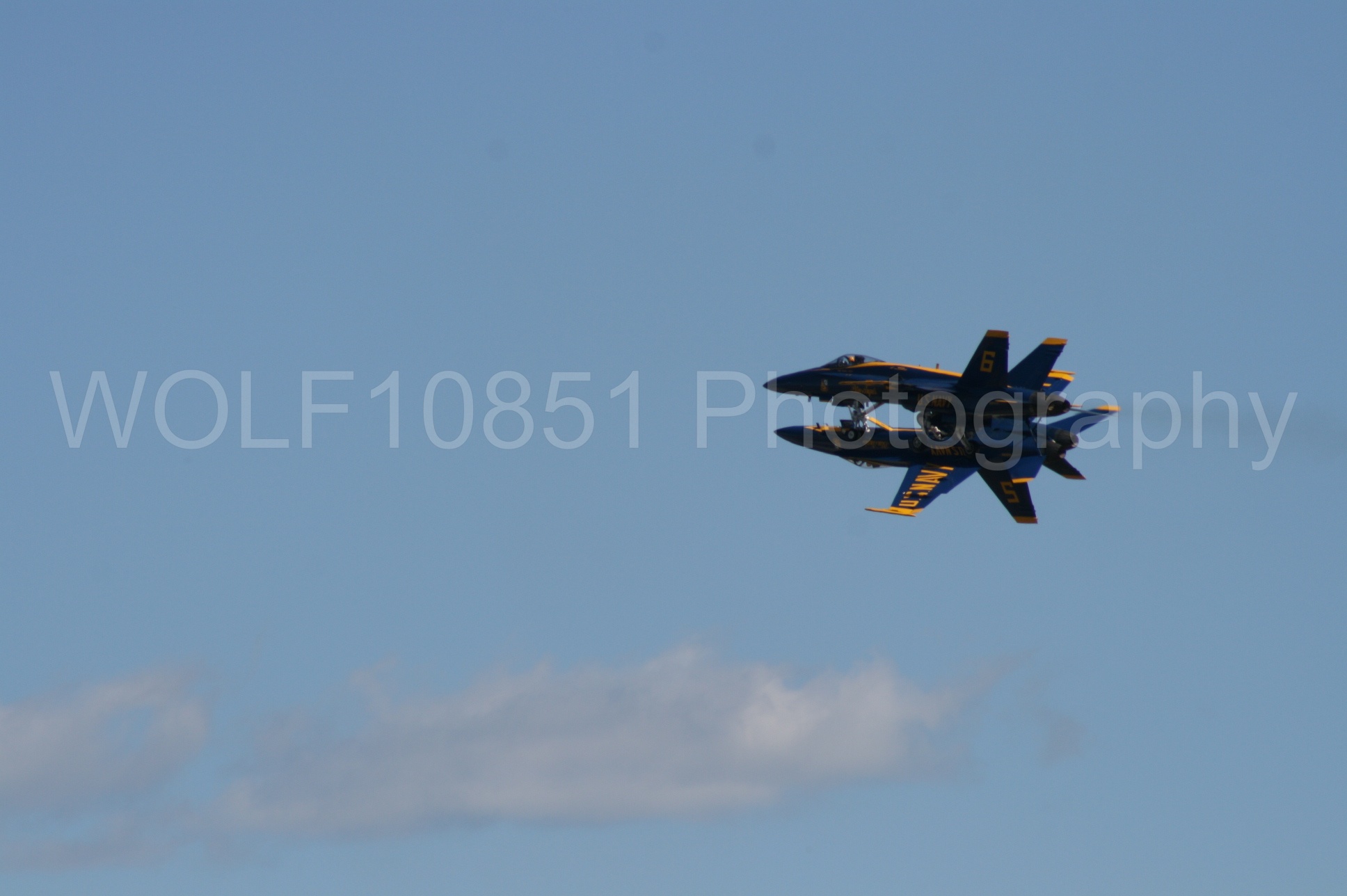 Aviation photography by WOLF10851 featuring California Capital Airshow 2008, F-18 Hornet, Blue Angels, Blue and Gold.