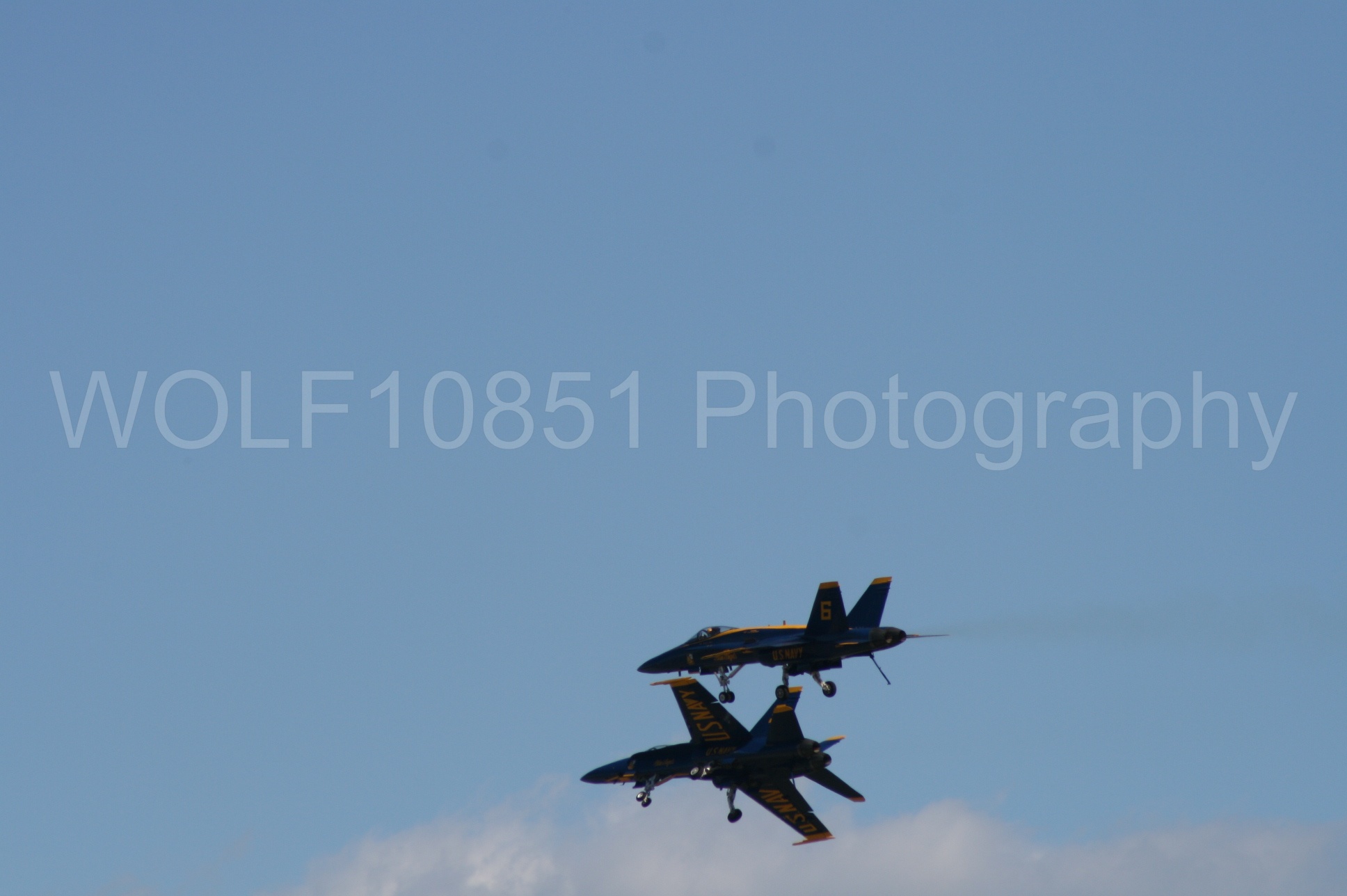 Aviation photography by WOLF10851 featuring California Capital Airshow 2008, F-18 Hornet, Blue Angels, Blue and Gold.