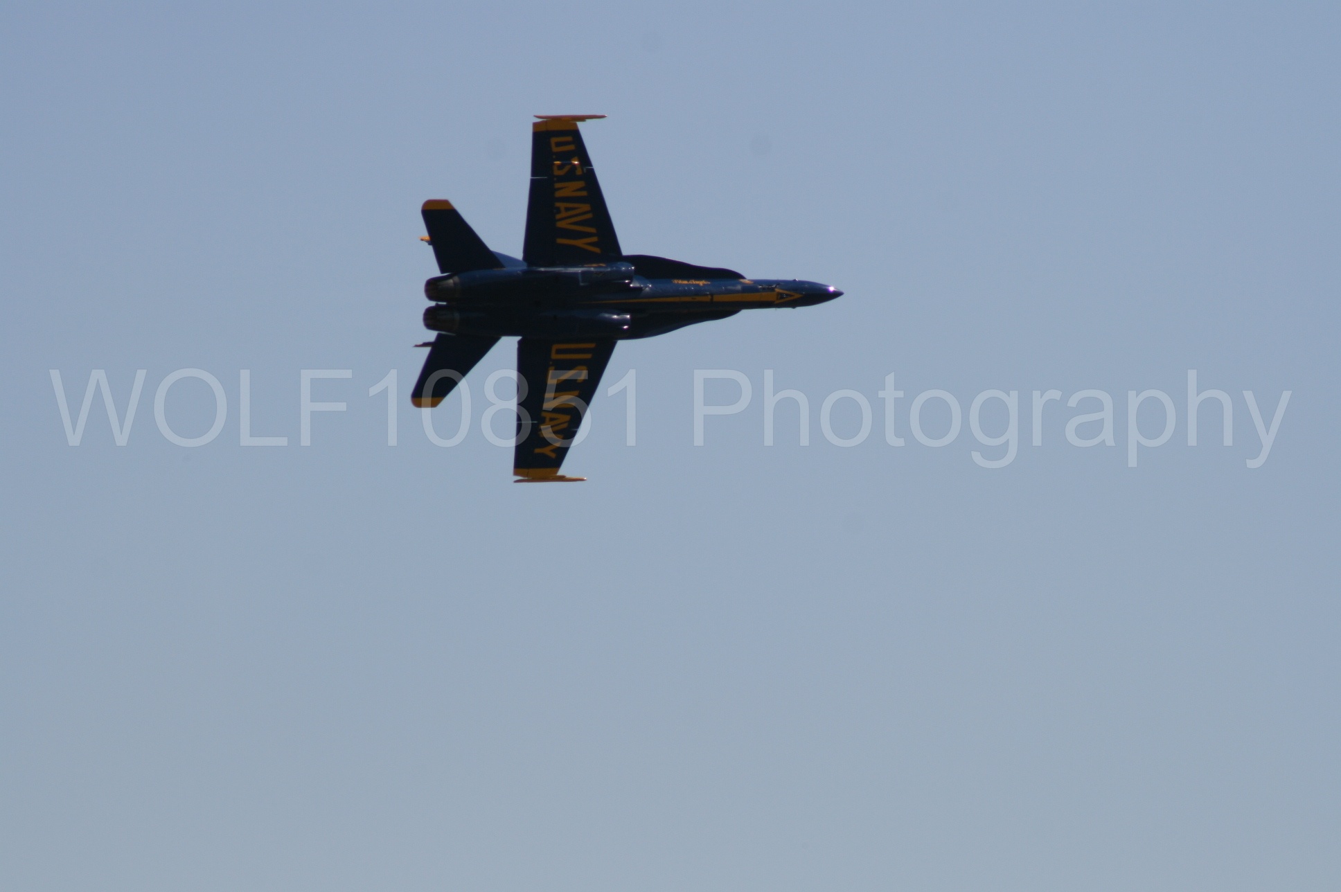Aviation photography by WOLF10851 featuring California Capital Airshow 2008, F-18 Hornet, Blue Angels, Blue and Gold.