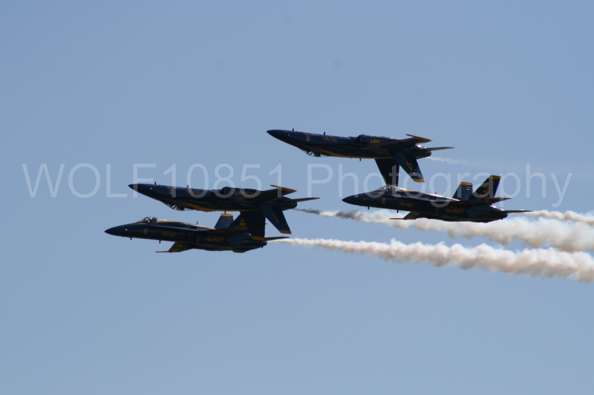 Aviation photography by WOLF10851 featuring California Capital Airshow 2008, F-18 Hornet, Blue Angels, Blue and Gold.