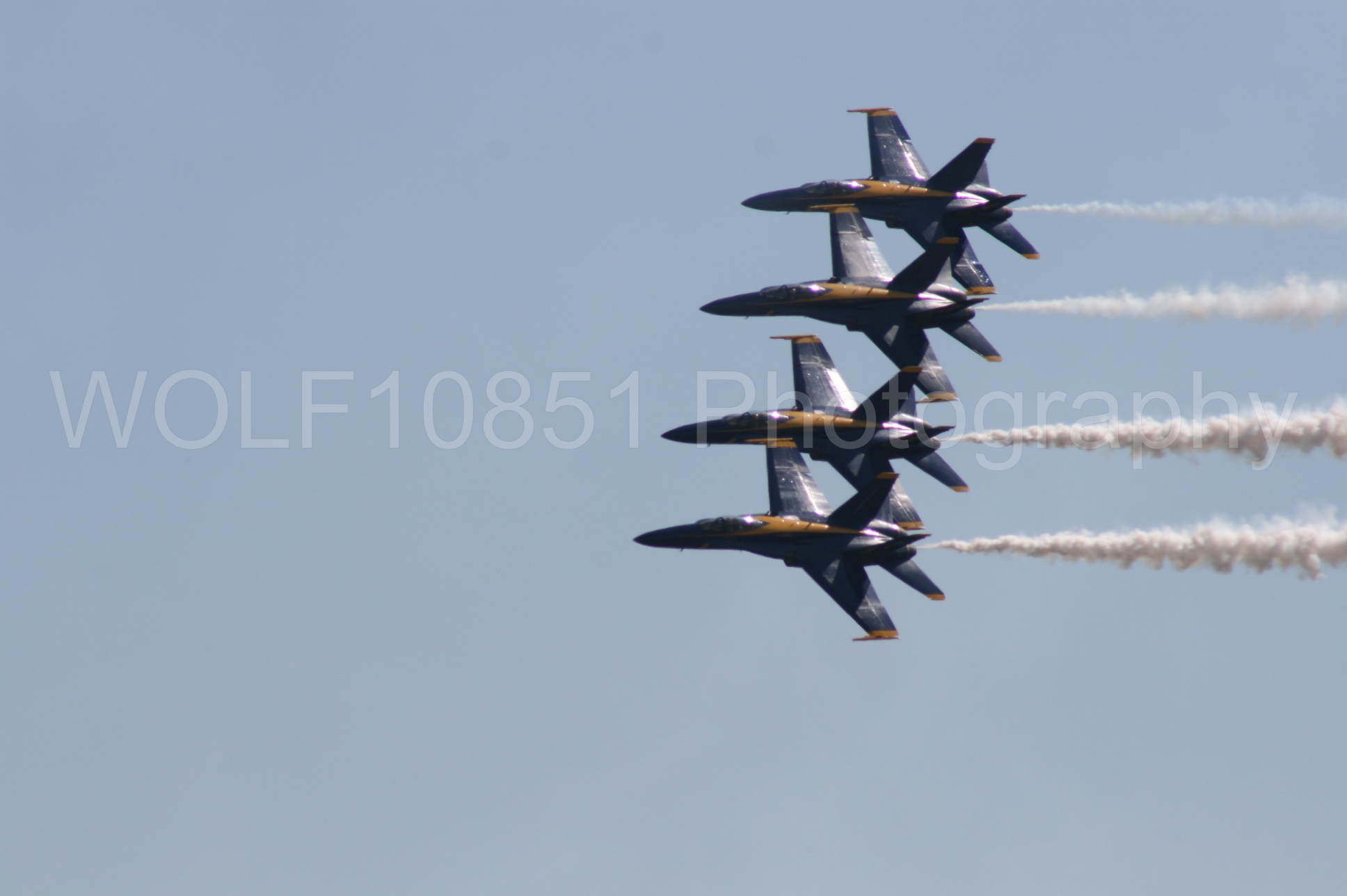 Aviation photography by WOLF10851 featuring California Capital Airshow 2008, F-18 Hornet, Blue Angels, Blue and Gold.