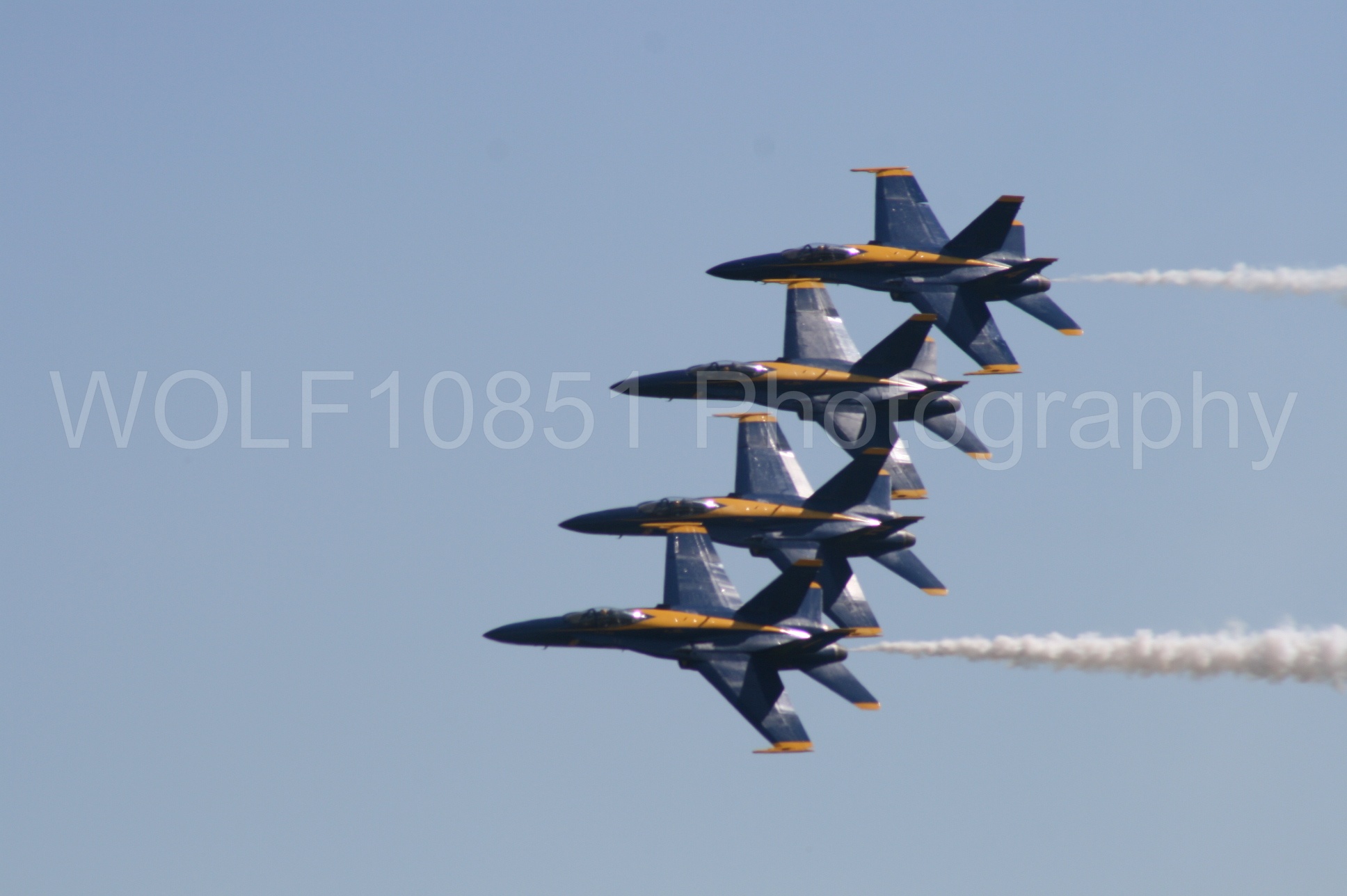 Aviation photography by WOLF10851 featuring California Capital Airshow 2008, F-18 Hornet, Blue Angels, Blue and Gold.
