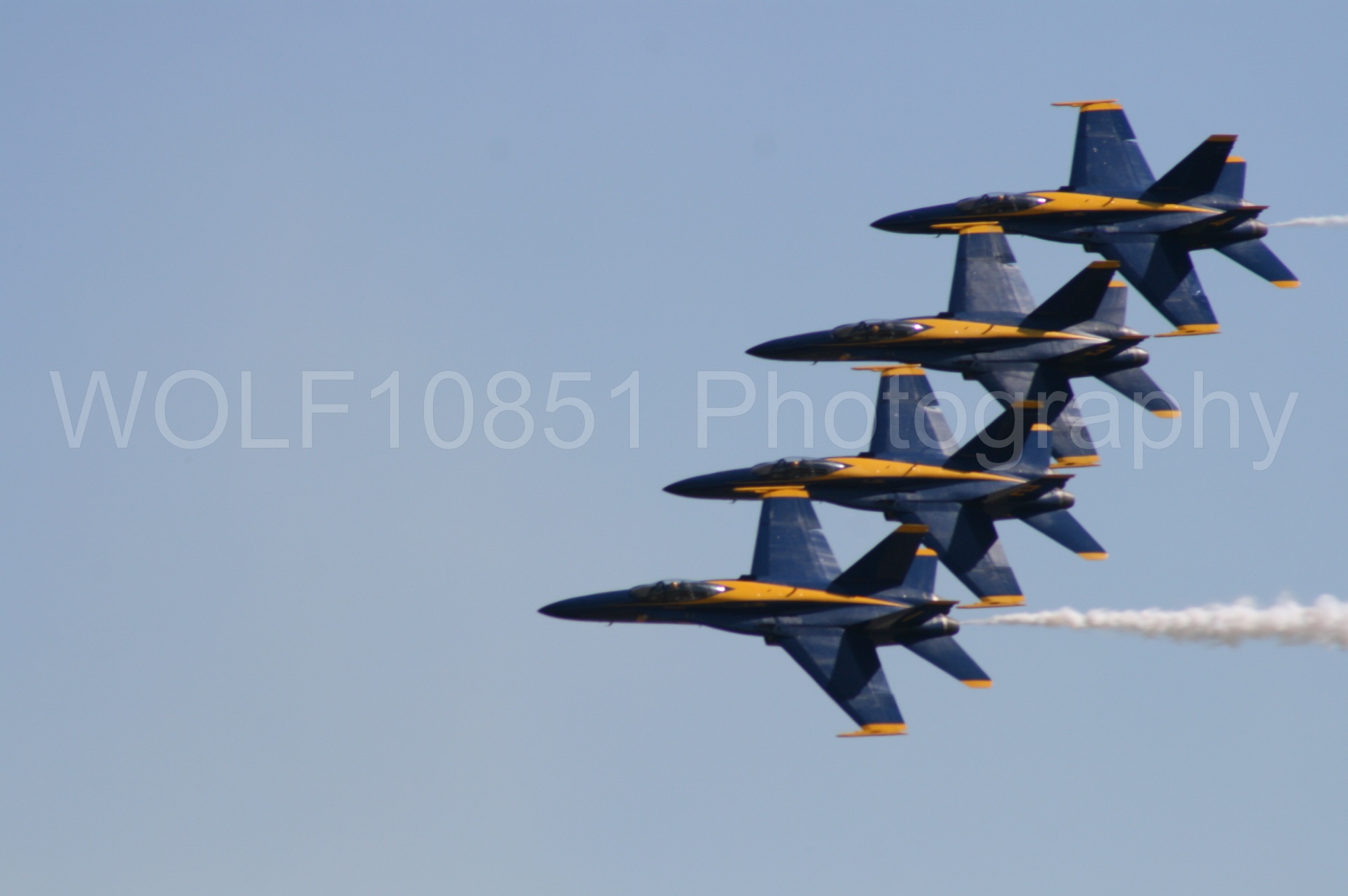 Aviation photography by WOLF10851 featuring California Capital Airshow 2008, F-18 Hornet, Blue Angels, Blue and Gold.