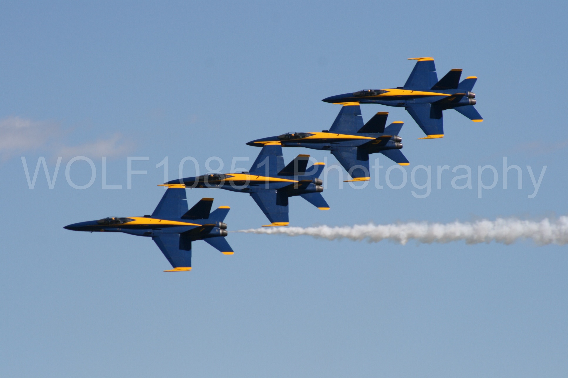 Aviation photography by WOLF10851 featuring California Capital Airshow 2008, F-18 Hornet, Blue Angels, Blue and Gold.
