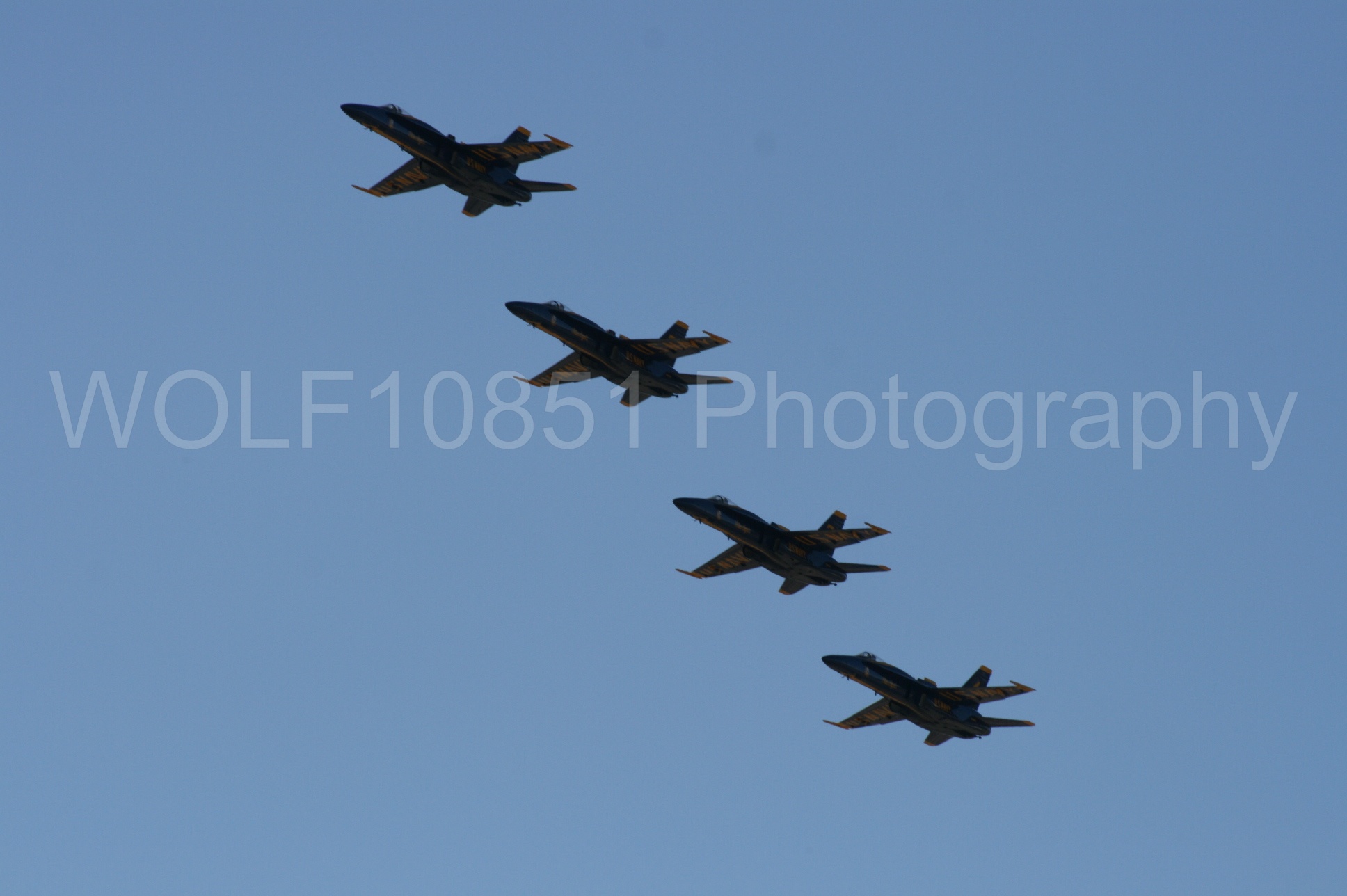 Aviation photography by WOLF10851 featuring California Capital Airshow 2008, F-18 Hornet, Blue Angels, Blue and Gold.