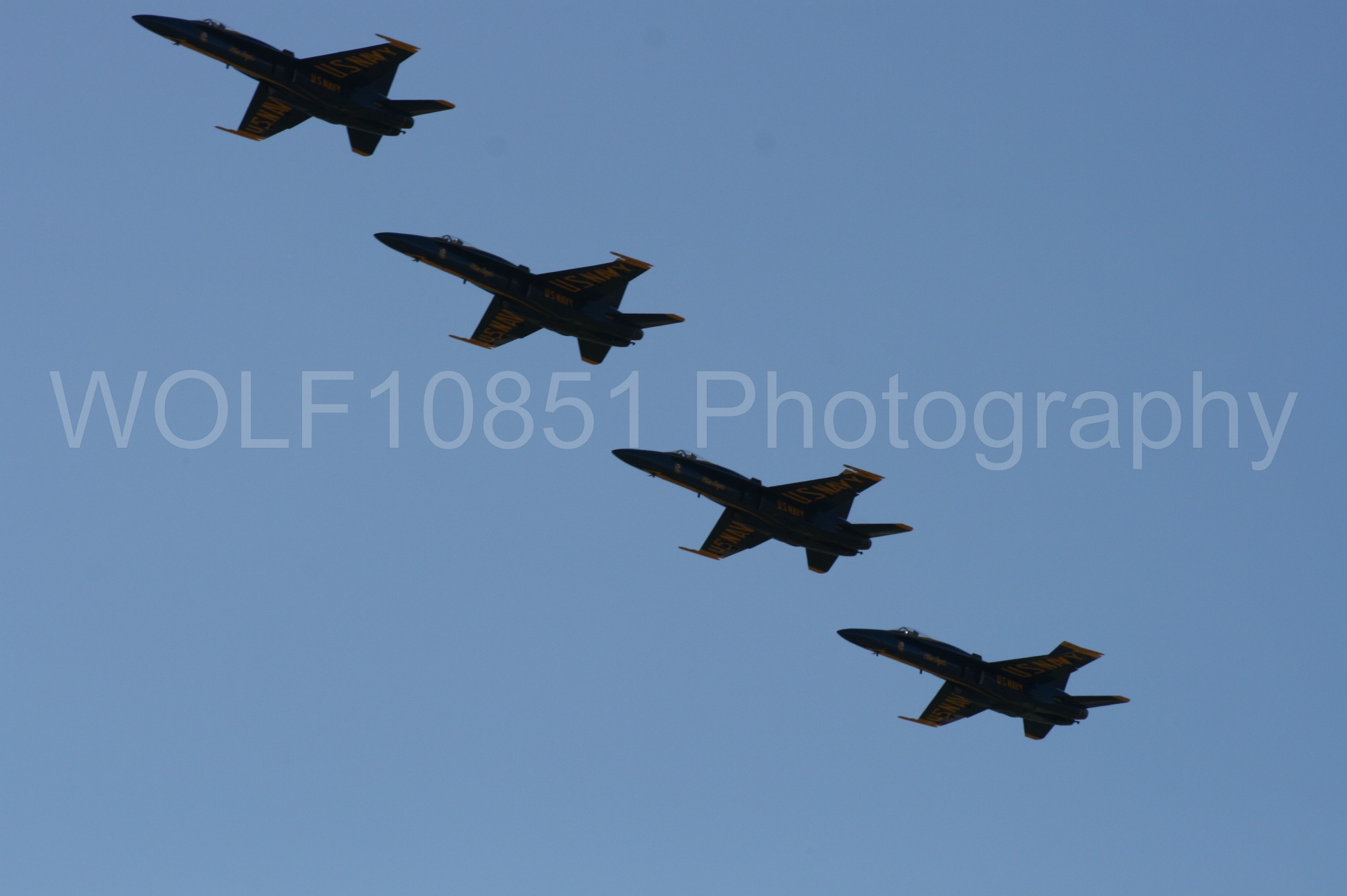 Aviation photography by WOLF10851 featuring California Capital Airshow 2008, F-18 Hornet, Blue Angels, Blue and Gold.