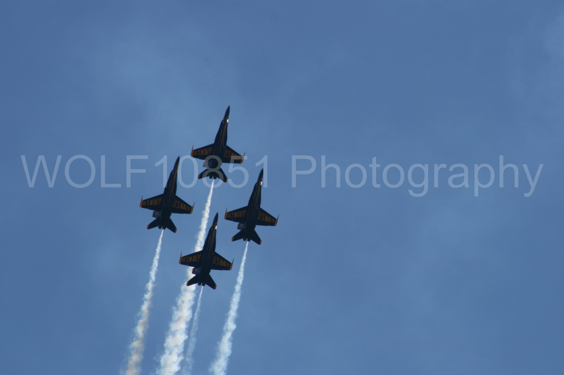 Aviation photography by WOLF10851 featuring California Capital Airshow 2008, F-18 Hornet, Blue Angels, Blue and Gold.