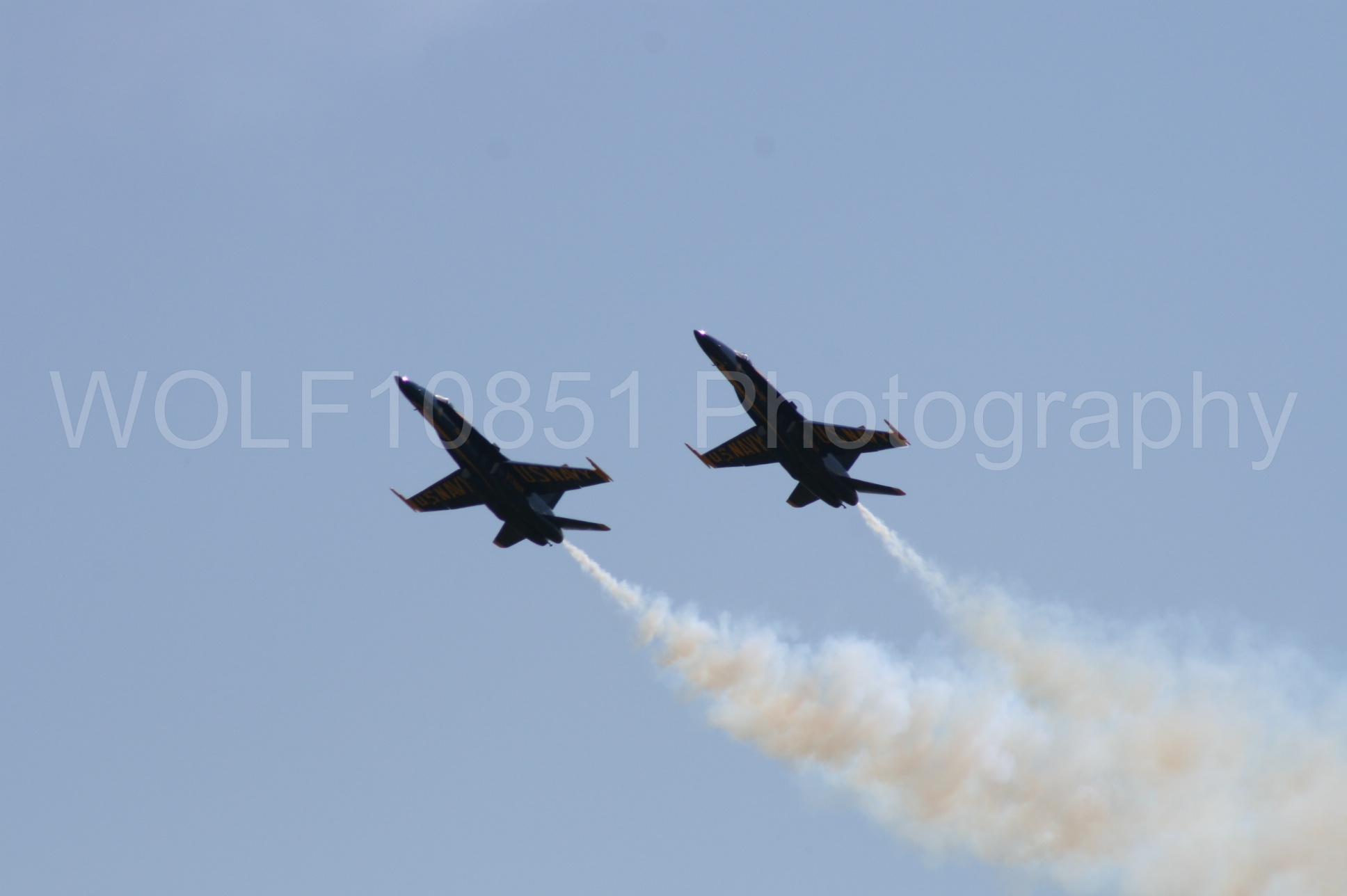 Aviation photography by WOLF10851 featuring California Capital Airshow 2008, F-18 Hornet, Blue Angels, Blue and Gold.