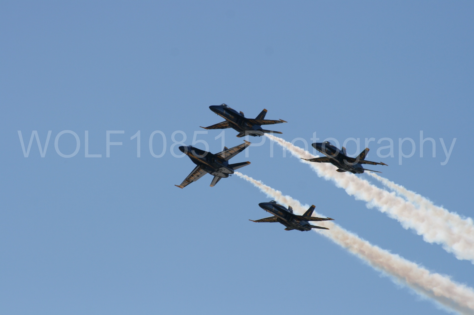 Aviation photography by WOLF10851 featuring California Capital Airshow 2008, F-18 Hornet, Blue Angels, Blue and Gold.