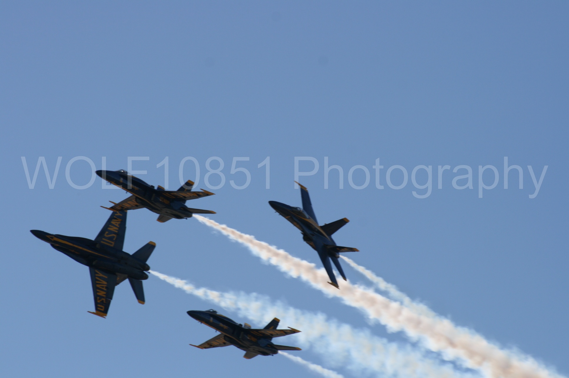 Aviation photography by WOLF10851 featuring California Capital Airshow 2008, F-18 Hornet, Blue Angels, Blue and Gold.
