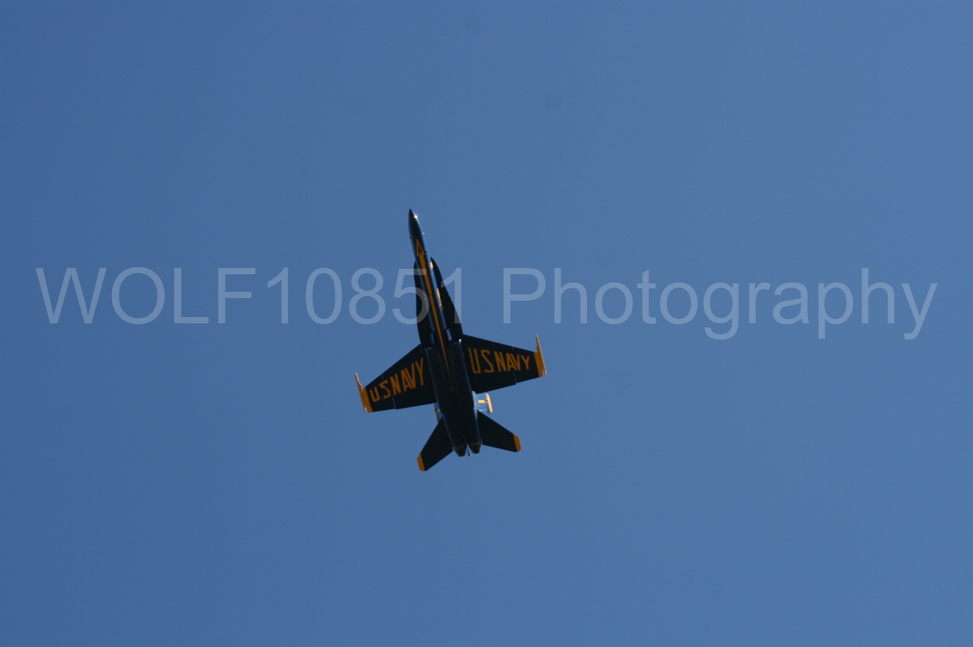 Aviation photography by WOLF10851 featuring California Capital Airshow 2008, F-18 Hornet, Blue Angels, Blue and Gold.