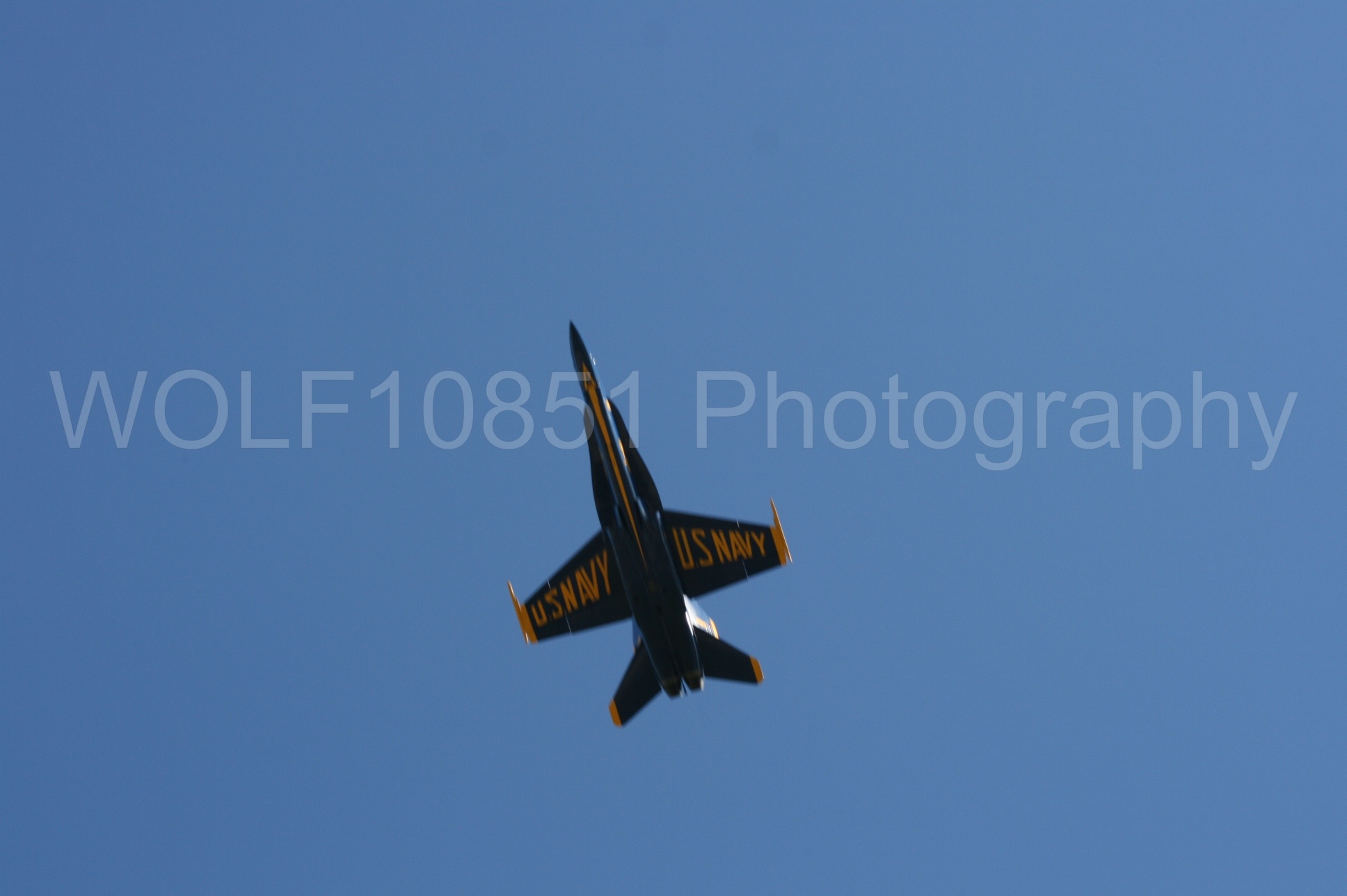 Aviation photography by WOLF10851 featuring California Capital Airshow 2008, F-18 Hornet, Blue Angels, Blue and Gold.