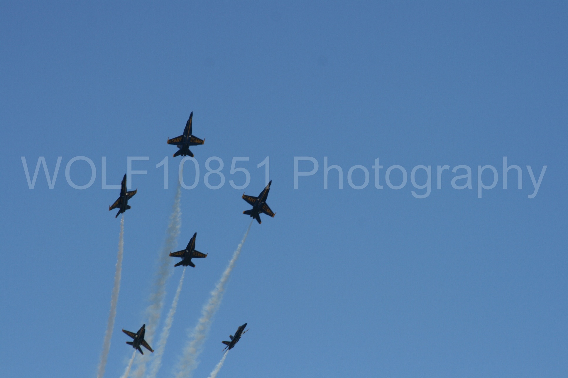 Aviation photography by WOLF10851 featuring California Capital Airshow 2008, F-18 Hornet, Blue Angels, Blue and Gold.