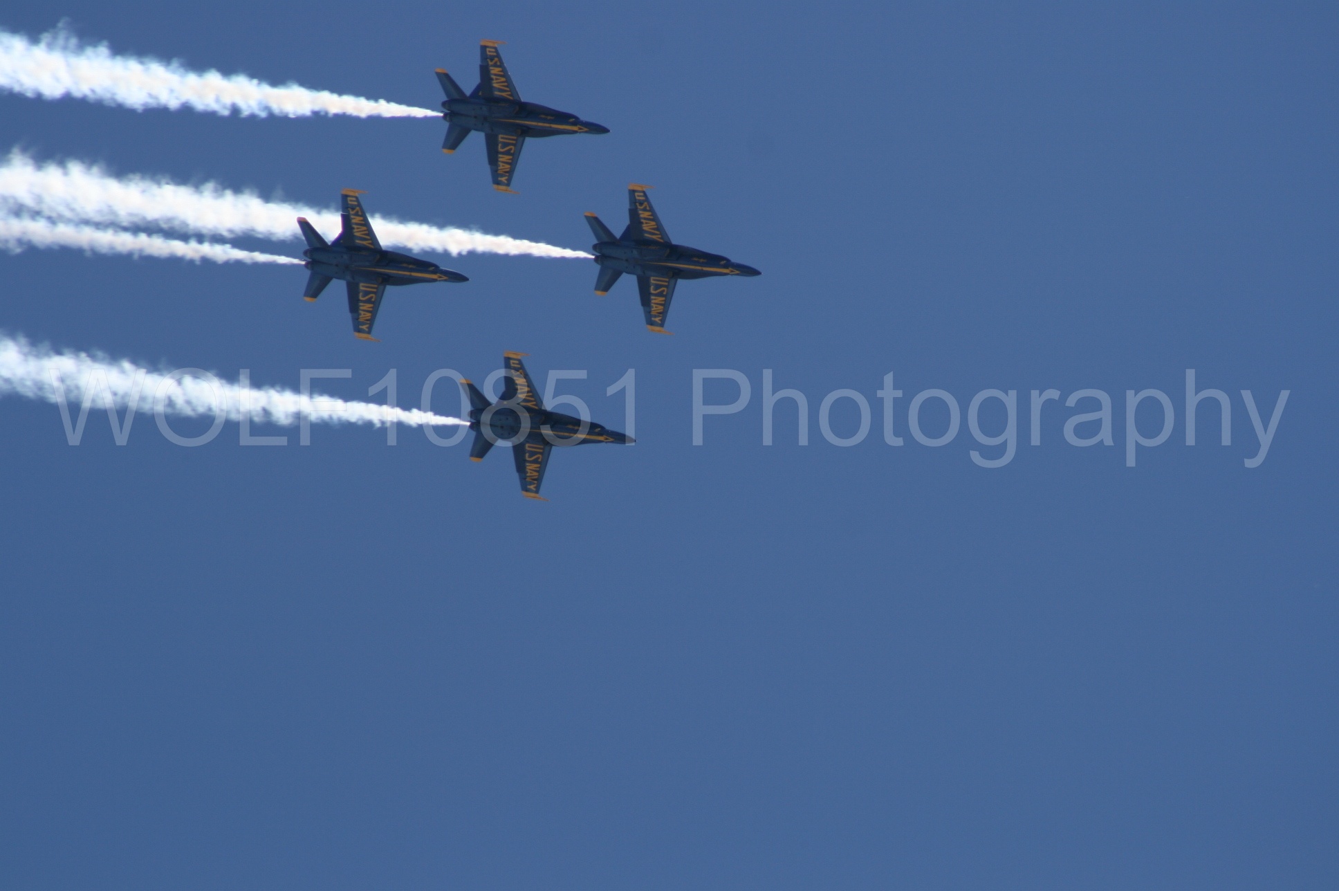 Aviation photography by WOLF10851 featuring California Capital Airshow 2008, F-18 Hornet, Blue Angels, Blue and Gold.