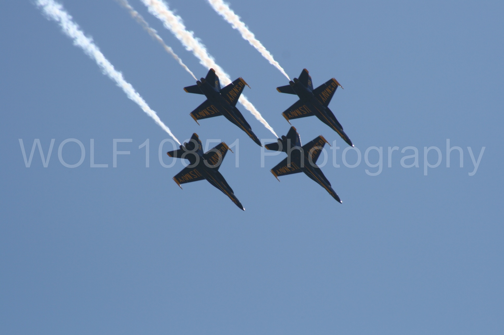 Aviation photography by WOLF10851 featuring California Capital Airshow 2008, F-18 Hornet, Blue Angels, Blue and Gold.