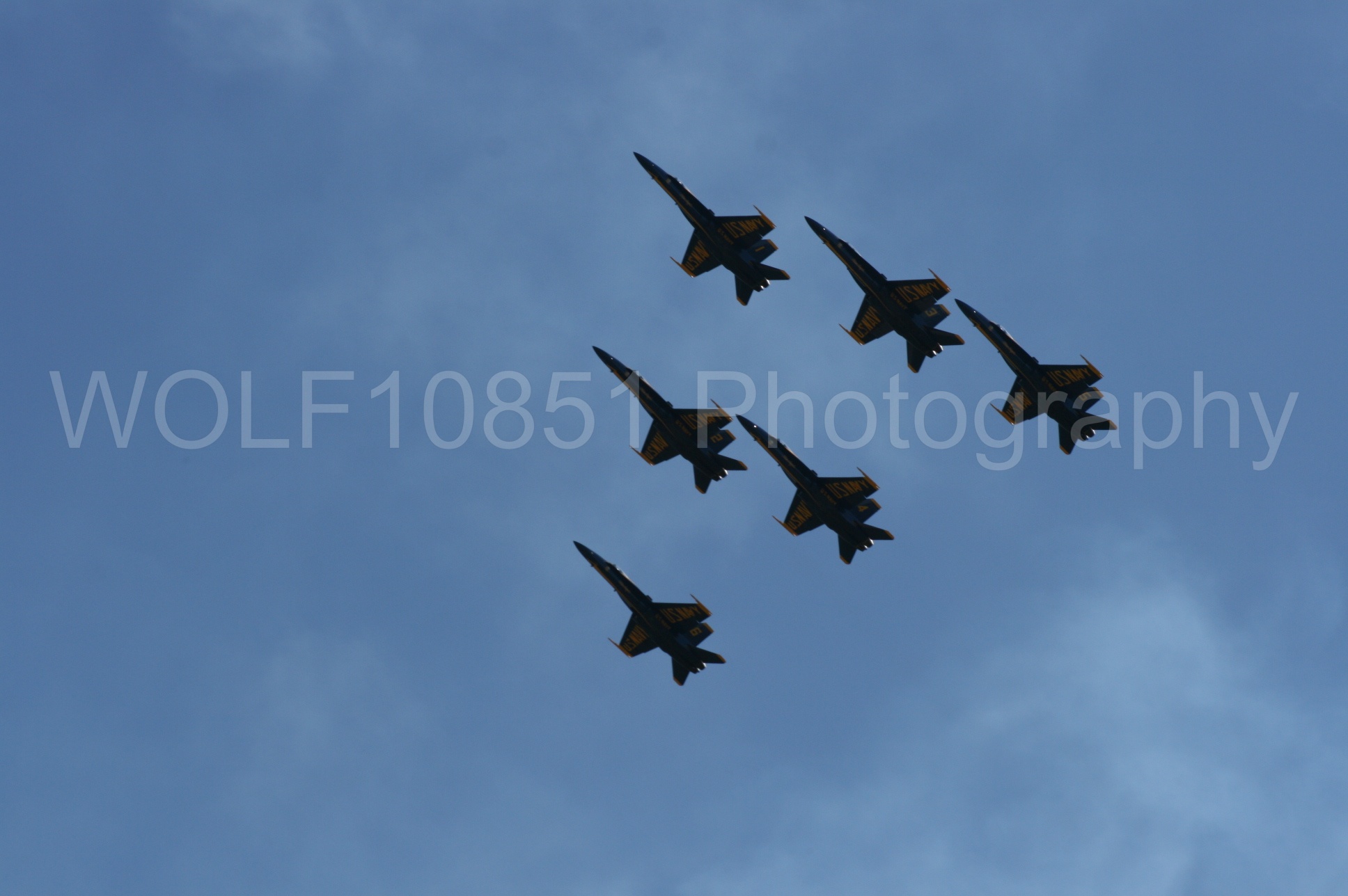 Aviation photography by WOLF10851 featuring California Capital Airshow 2008, F-18 Hornet, Blue Angels, Blue and Gold.
