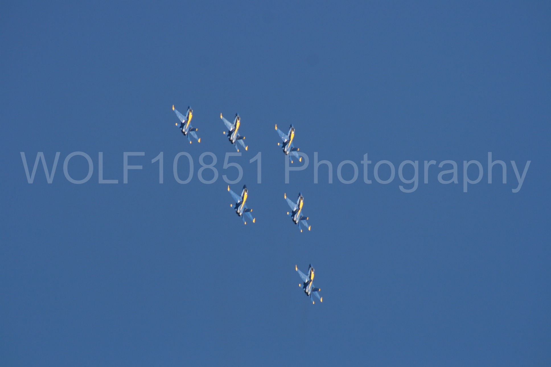 Aviation photography by WOLF10851 featuring California Capital Airshow 2008, F-18 Hornet, Blue Angels, Blue and Gold.