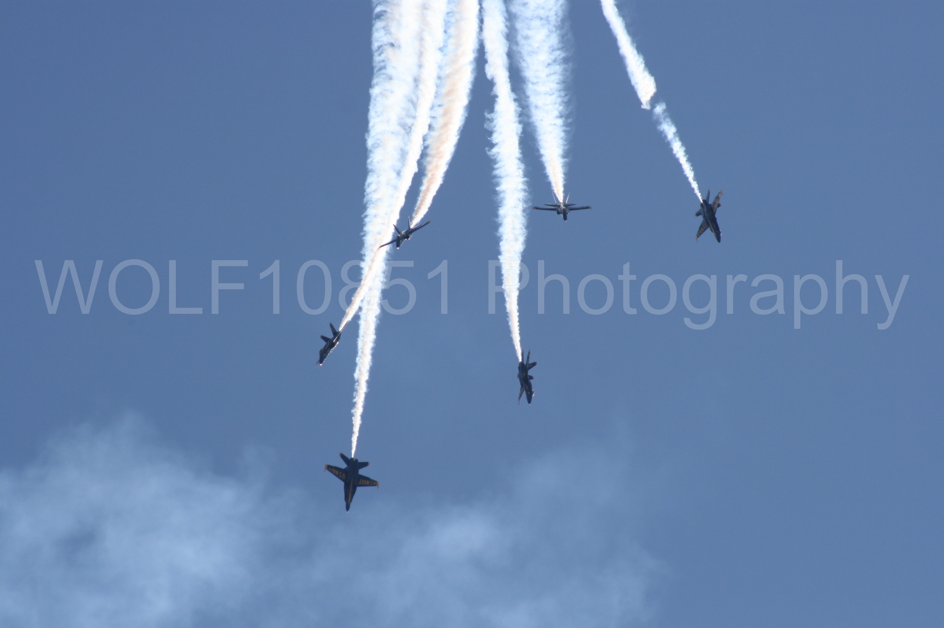 Aviation photography by WOLF10851 featuring California Capital Airshow 2008, F-18 Hornet, Blue Angels, Blue and Gold.