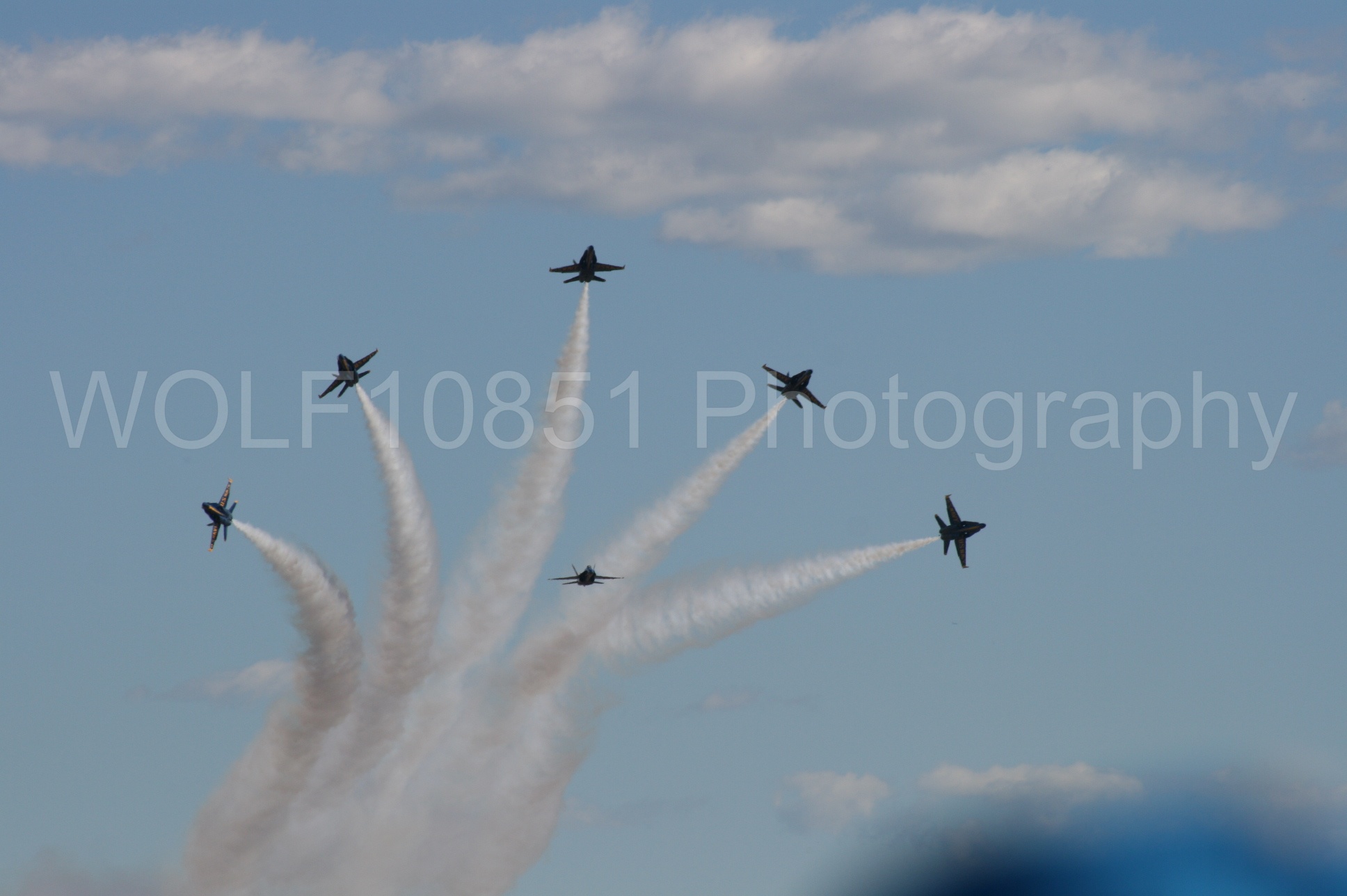 Aviation photography by WOLF10851 featuring California Capital Airshow 2008, F-18 Hornet, Blue Angels, Blue and Gold.