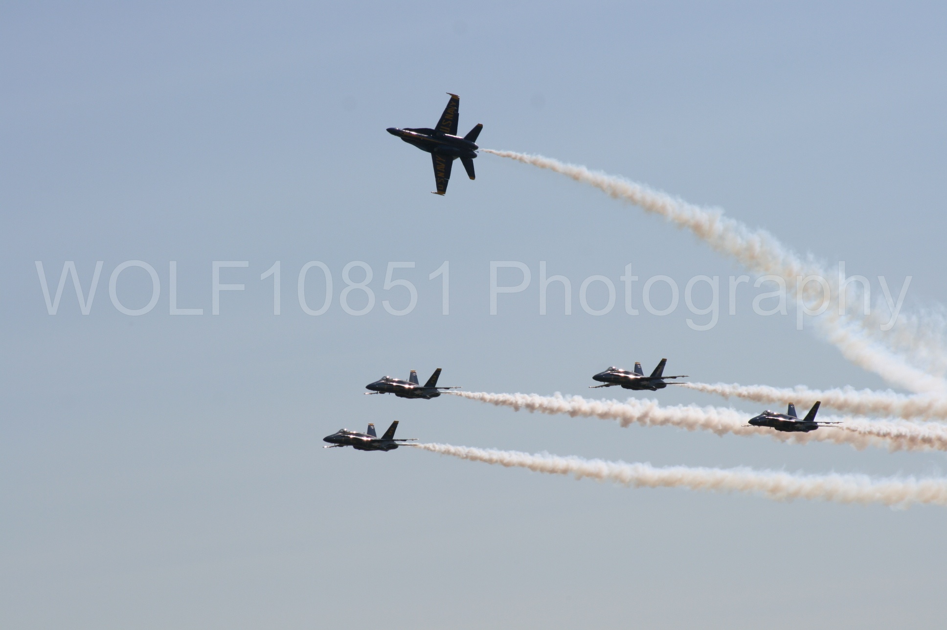 Aviation photography by WOLF10851 featuring California Capital Airshow 2008, F-18 Hornet, Blue Angels, Blue and Gold.