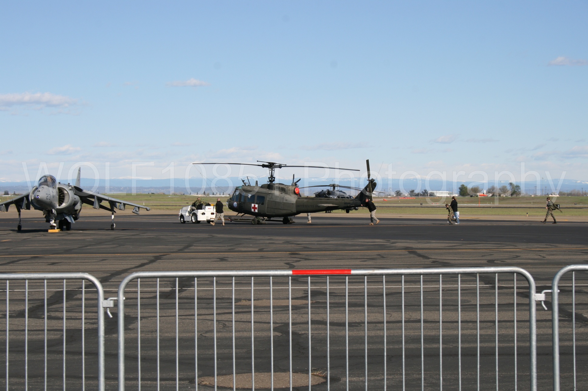 Aviation photography by WOLF10851 featuring California Capital Airshow 2008, Bell UH-1 Iroquois Huey, AV-8b Harrier.