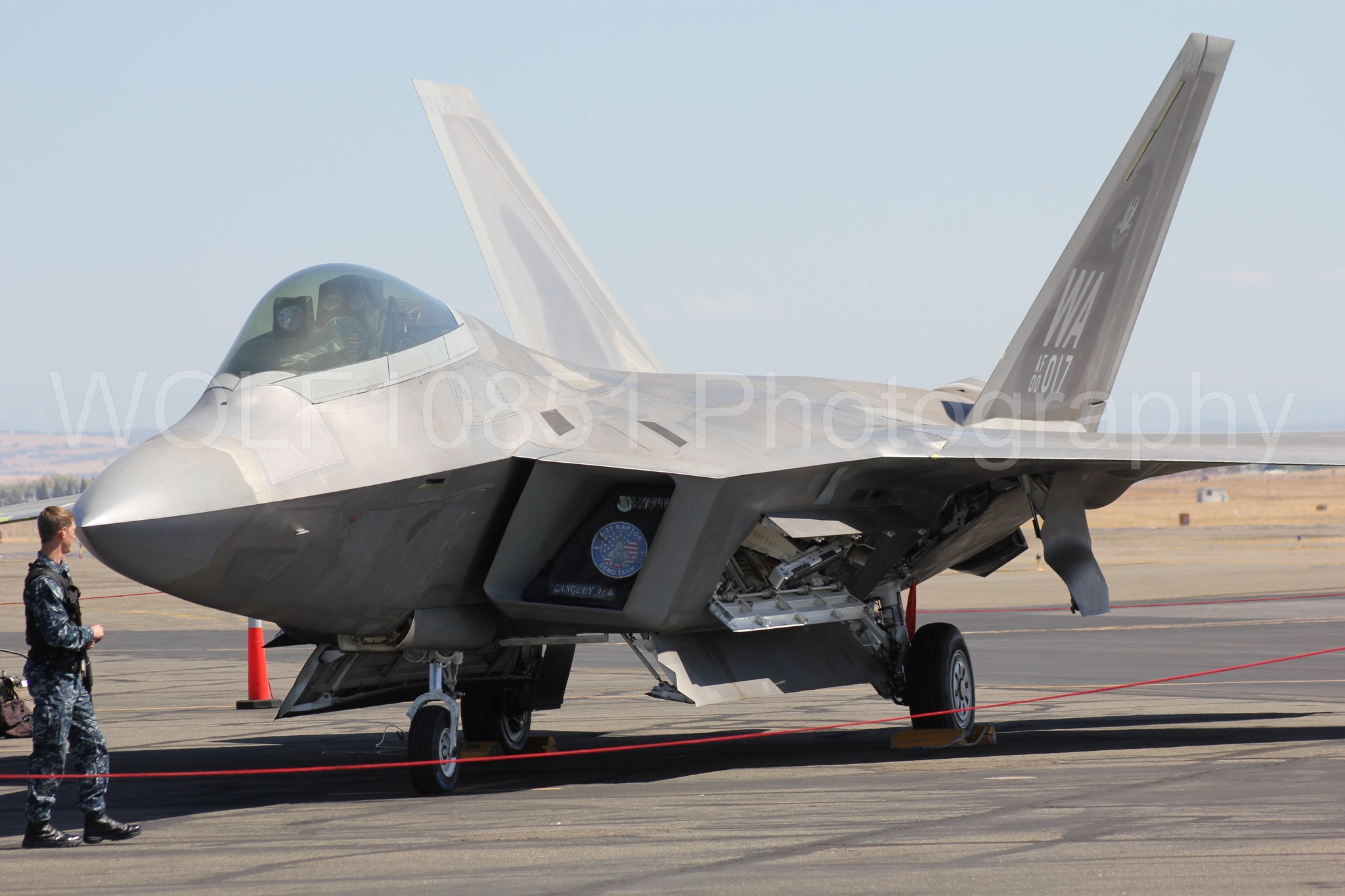 Aviation photography by WOLF10851 featuring F-22 Raptor, Raptor Demo Team, California Capital Airshow 2010.