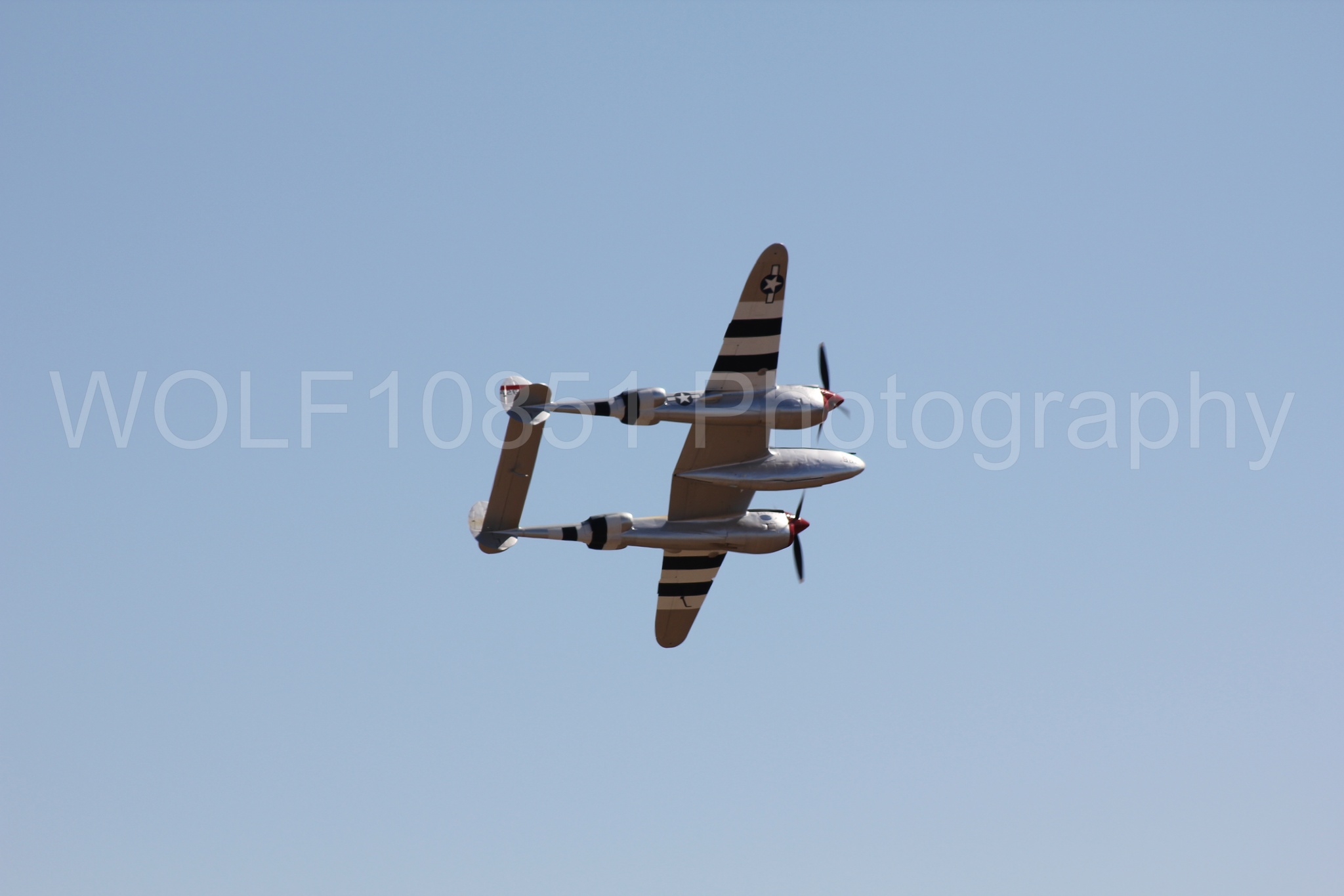 Aviation photography by WOLF10851 featuring P-38 Lightning, California Capital Airshow 2010, Honey Bunny.