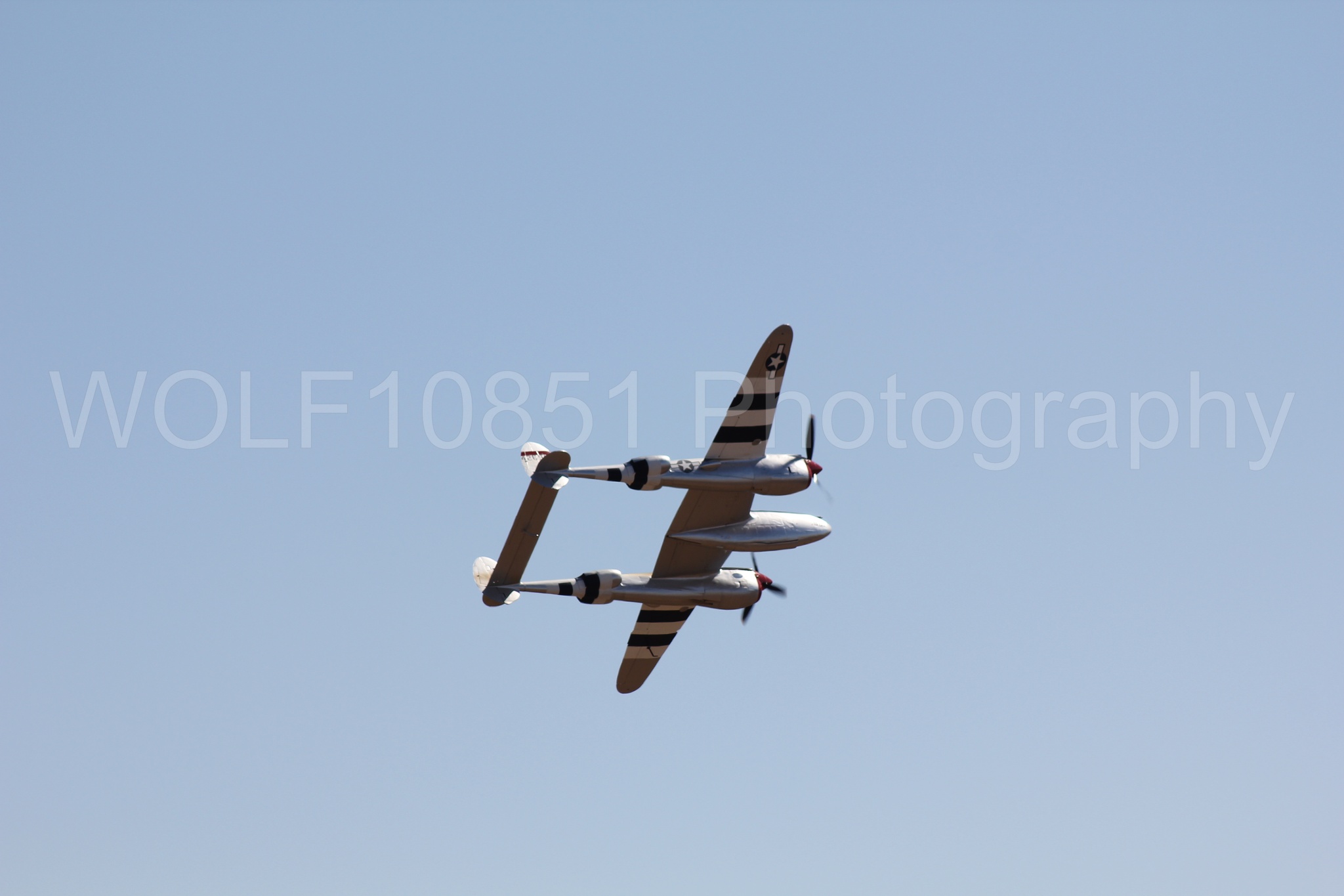 Aviation photography by WOLF10851 featuring P-38 Lightning, California Capital Airshow 2010, Honey Bunny.