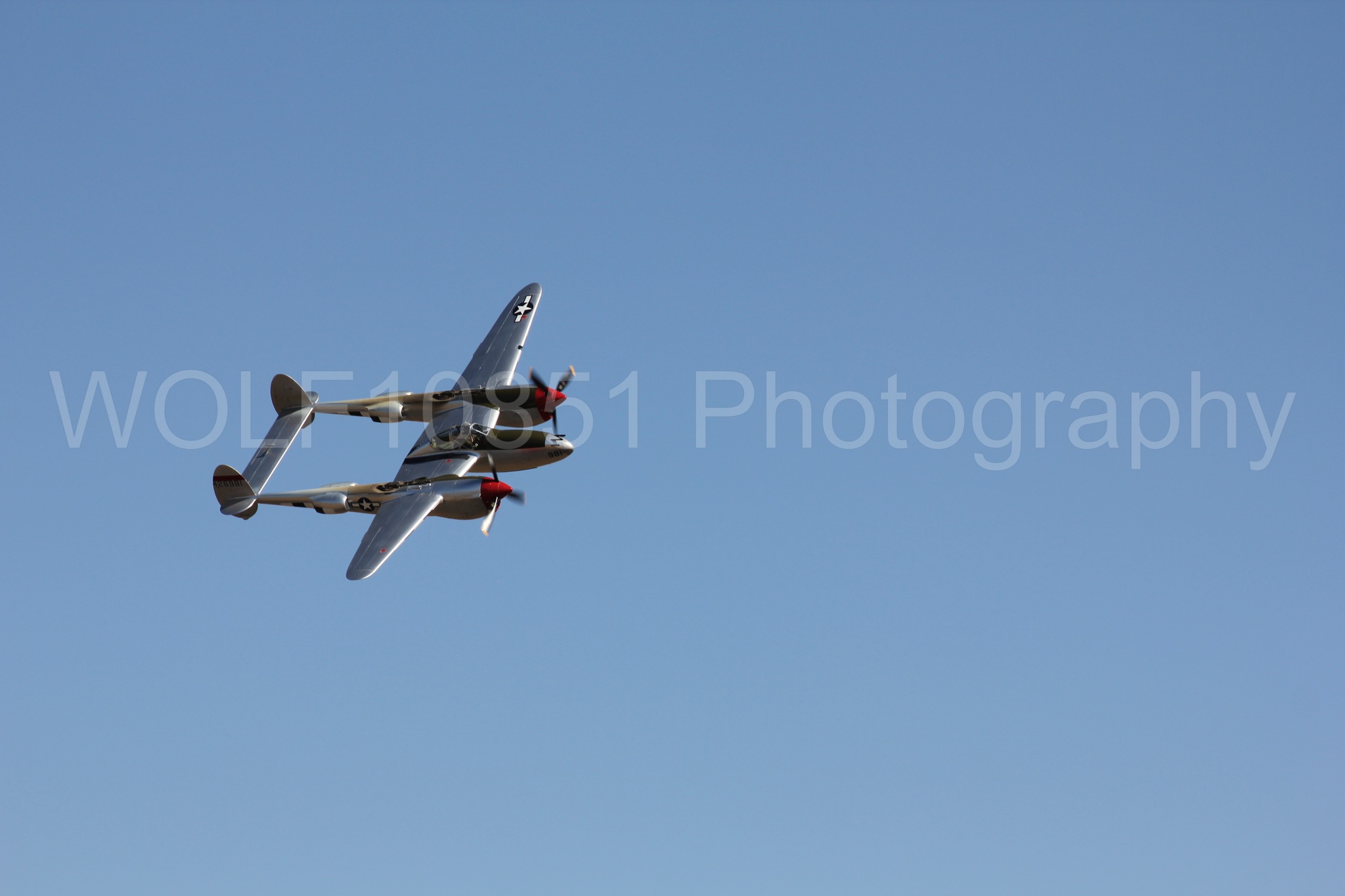 Aviation photography by WOLF10851 featuring P-38 Lightning, California Capital Airshow 2010, Honey Bunny.