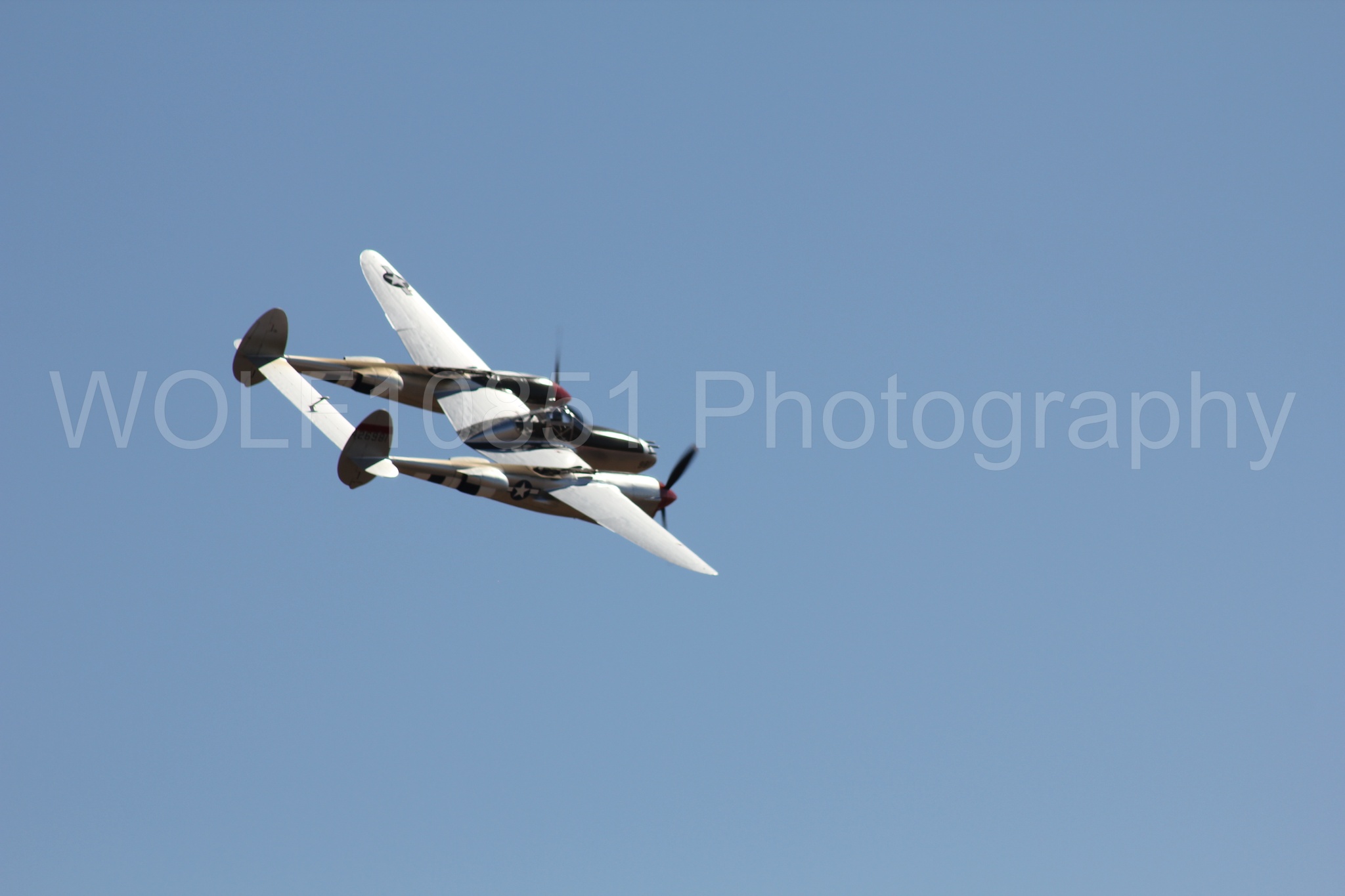 Aviation photography by WOLF10851 featuring P-38 Lightning, California Capital Airshow 2010, Honey Bunny.