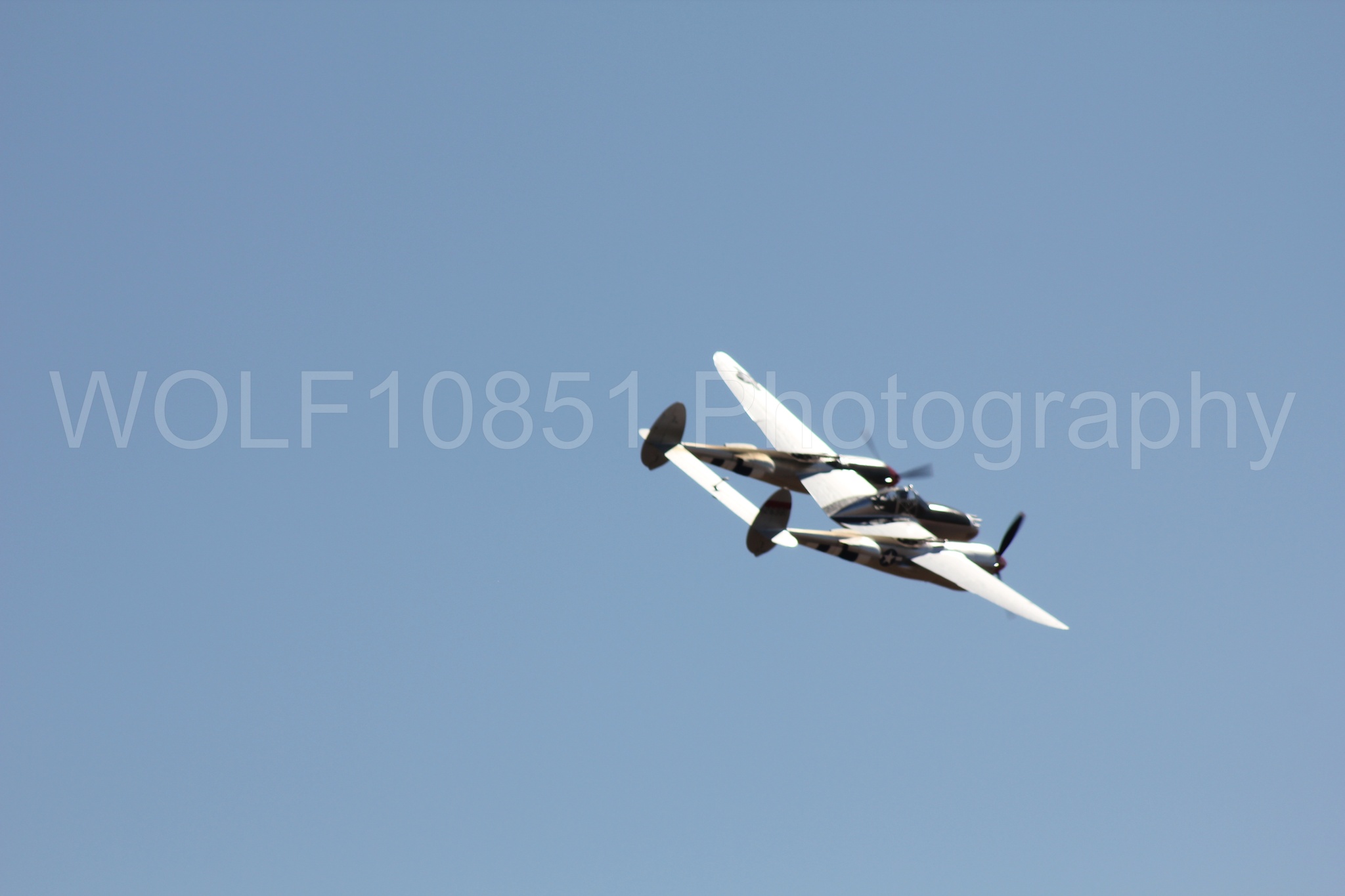Aviation photography by WOLF10851 featuring P-38 Lightning, California Capital Airshow 2010, Honey Bunny.