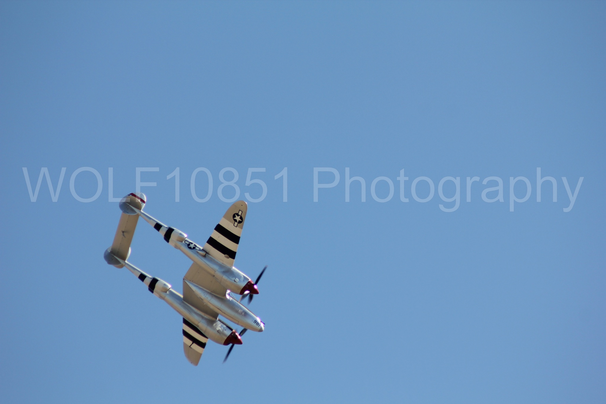Aviation photography by WOLF10851 featuring P-38 Lightning, California Capital Airshow 2010, Honey Bunny.