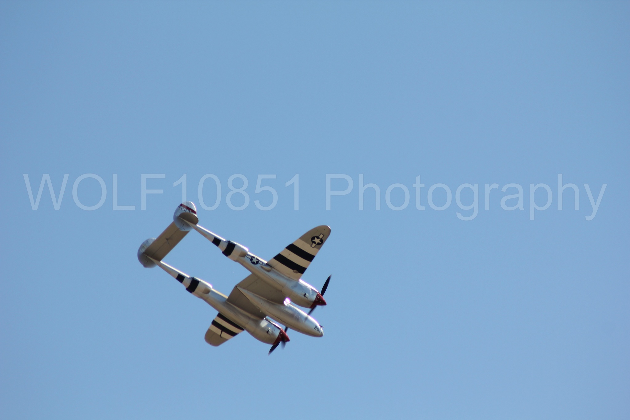 Aviation photography by WOLF10851 featuring P-38 Lightning, California Capital Airshow 2010, Honey Bunny.