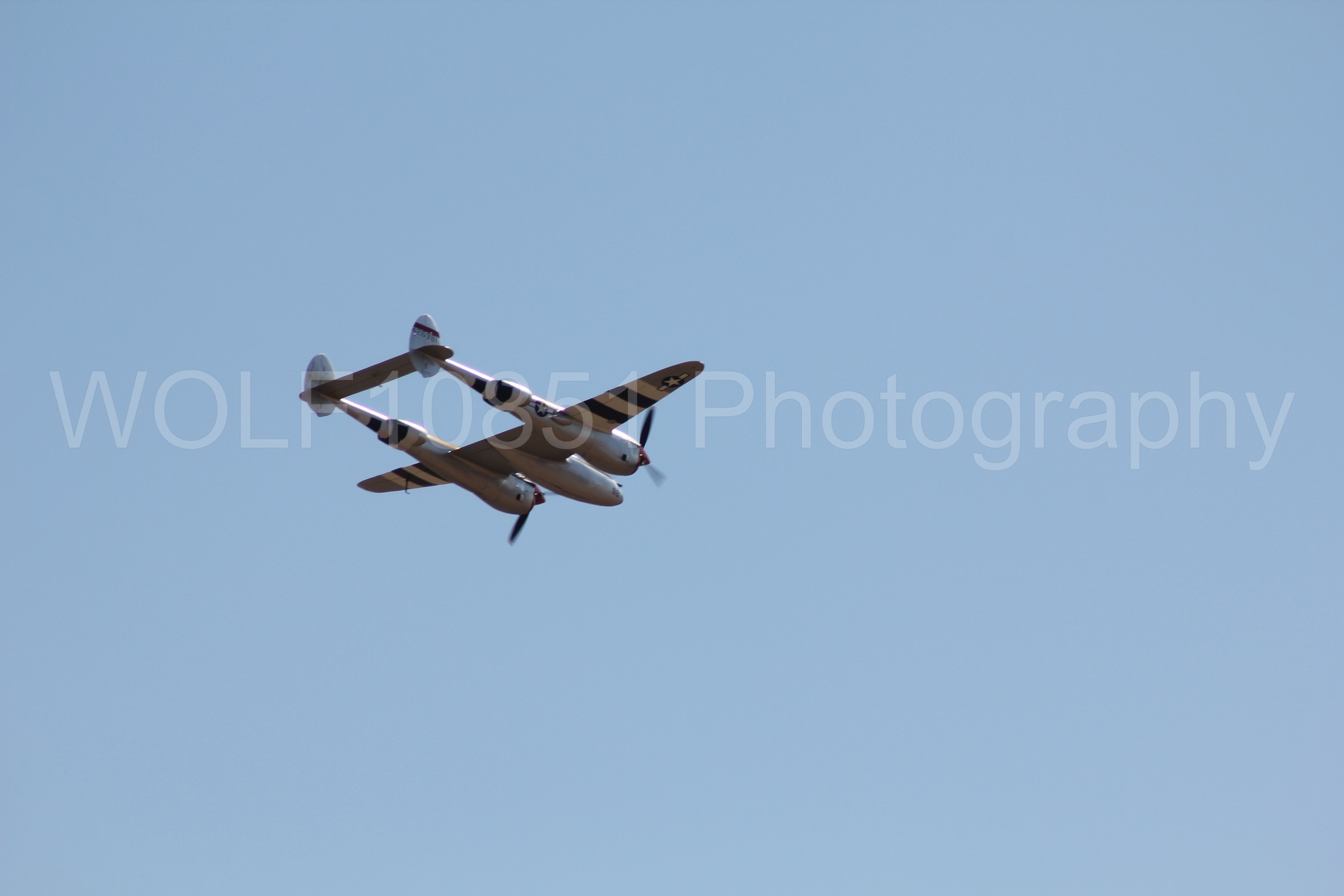Aviation photography by WOLF10851 featuring P-38 Lightning, California Capital Airshow 2010, Honey Bunny.