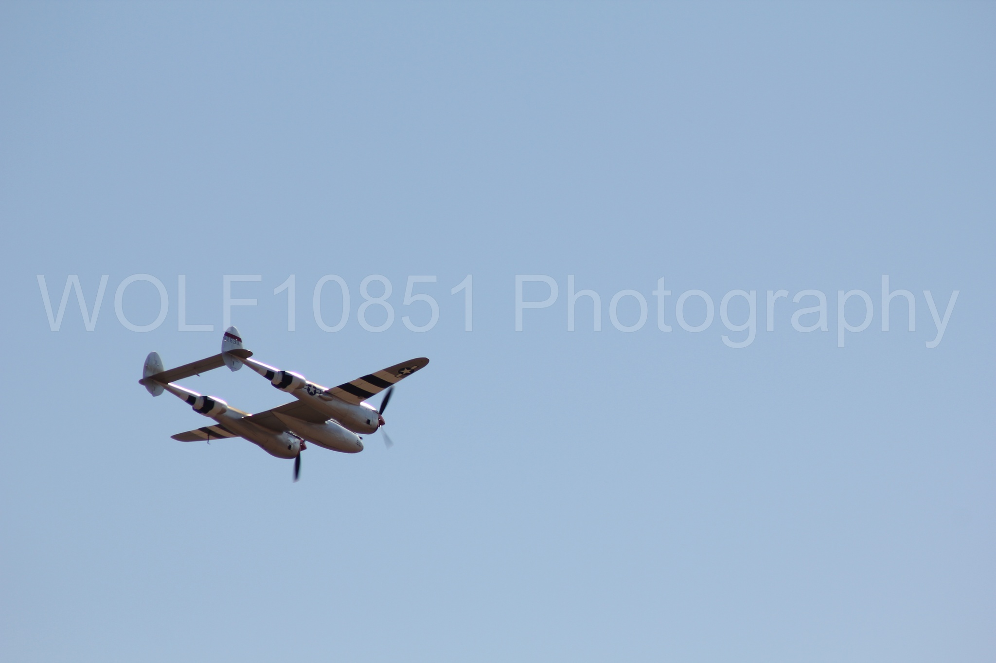 Aviation photography by WOLF10851 featuring P-38 Lightning, California Capital Airshow 2010, Honey Bunny.
