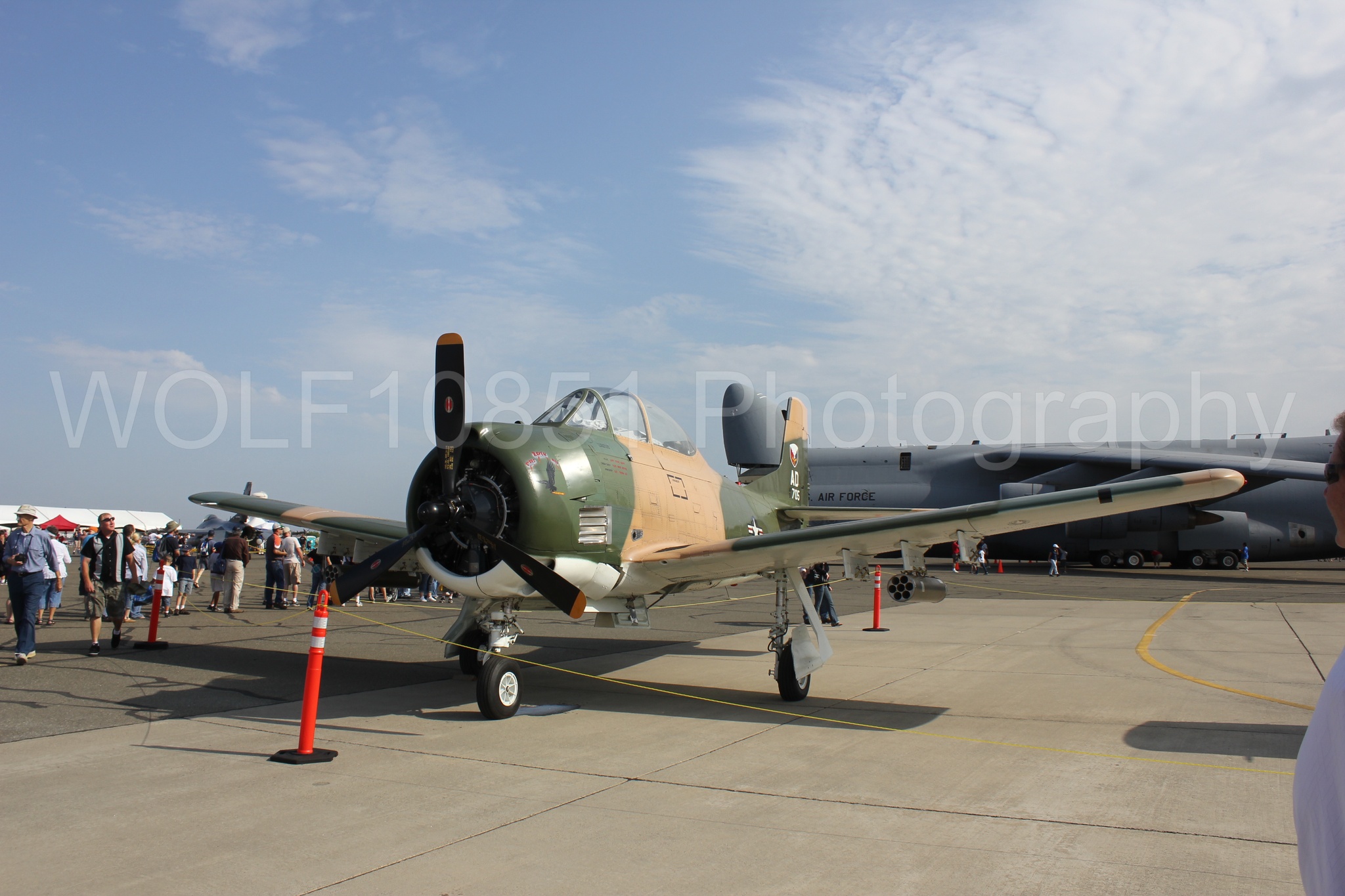 Aviation photography by WOLF10851 featuring Static Display, California Capital Airshow 2011, A-1 Sky Raider.