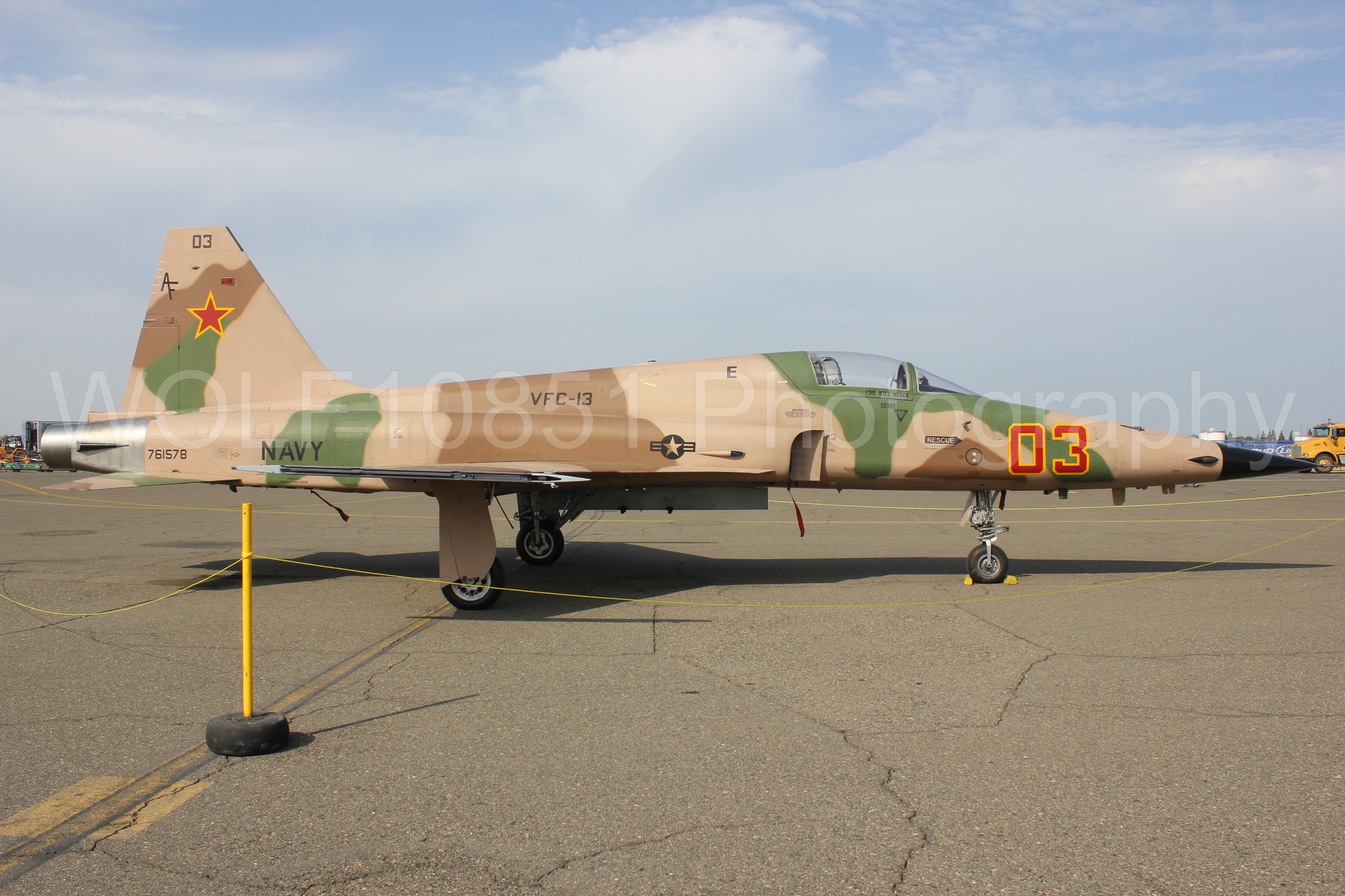 Aviation photography by WOLF10851 featuring Static Display, F-5 Tiger 2, California Capital Airshow 2011, Rare & Historic.