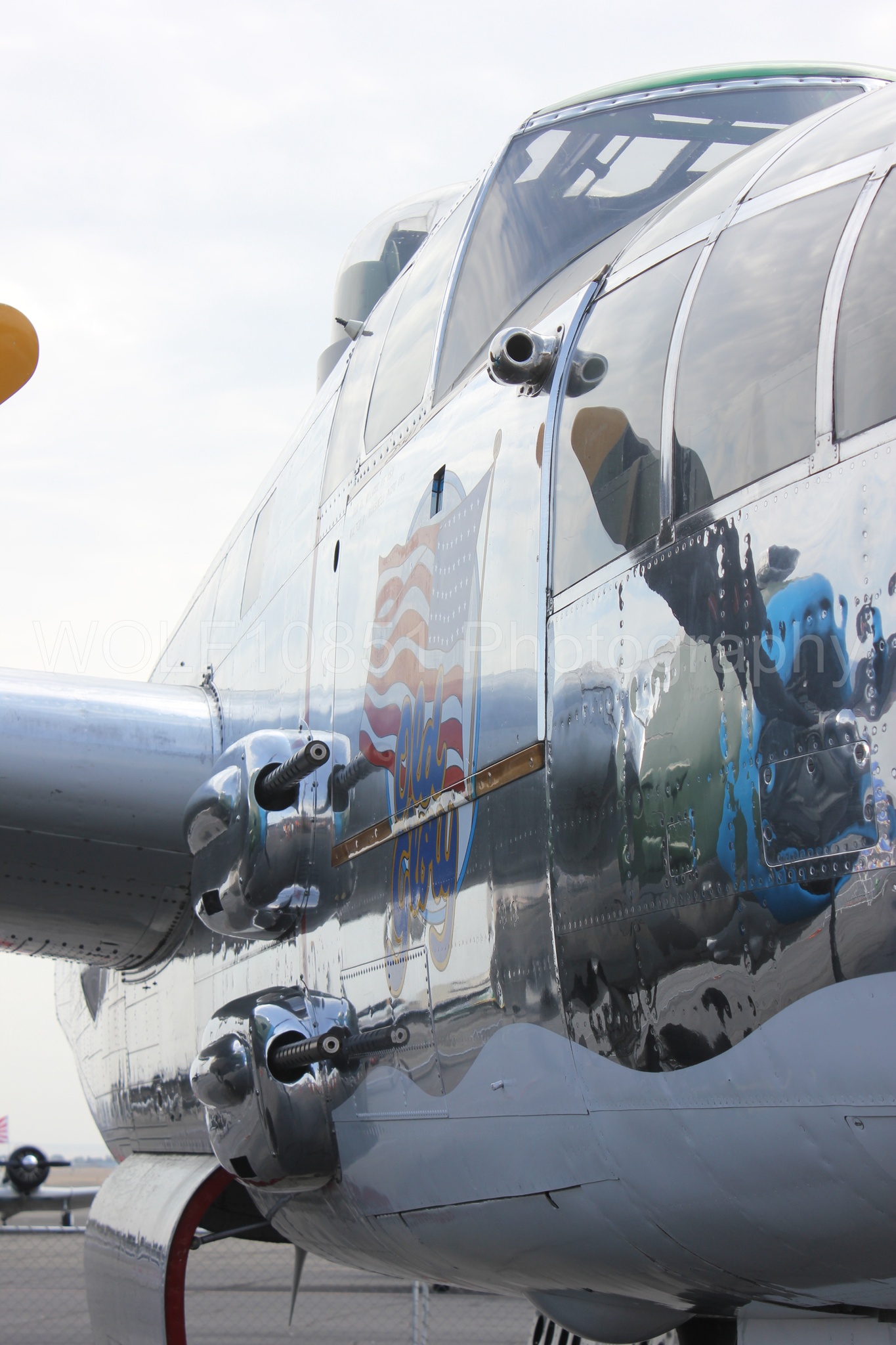Aviation photography by WOLF10851 featuring B-25 mitchel, Static Display, California Capital Airshow 2011, Old Glory.