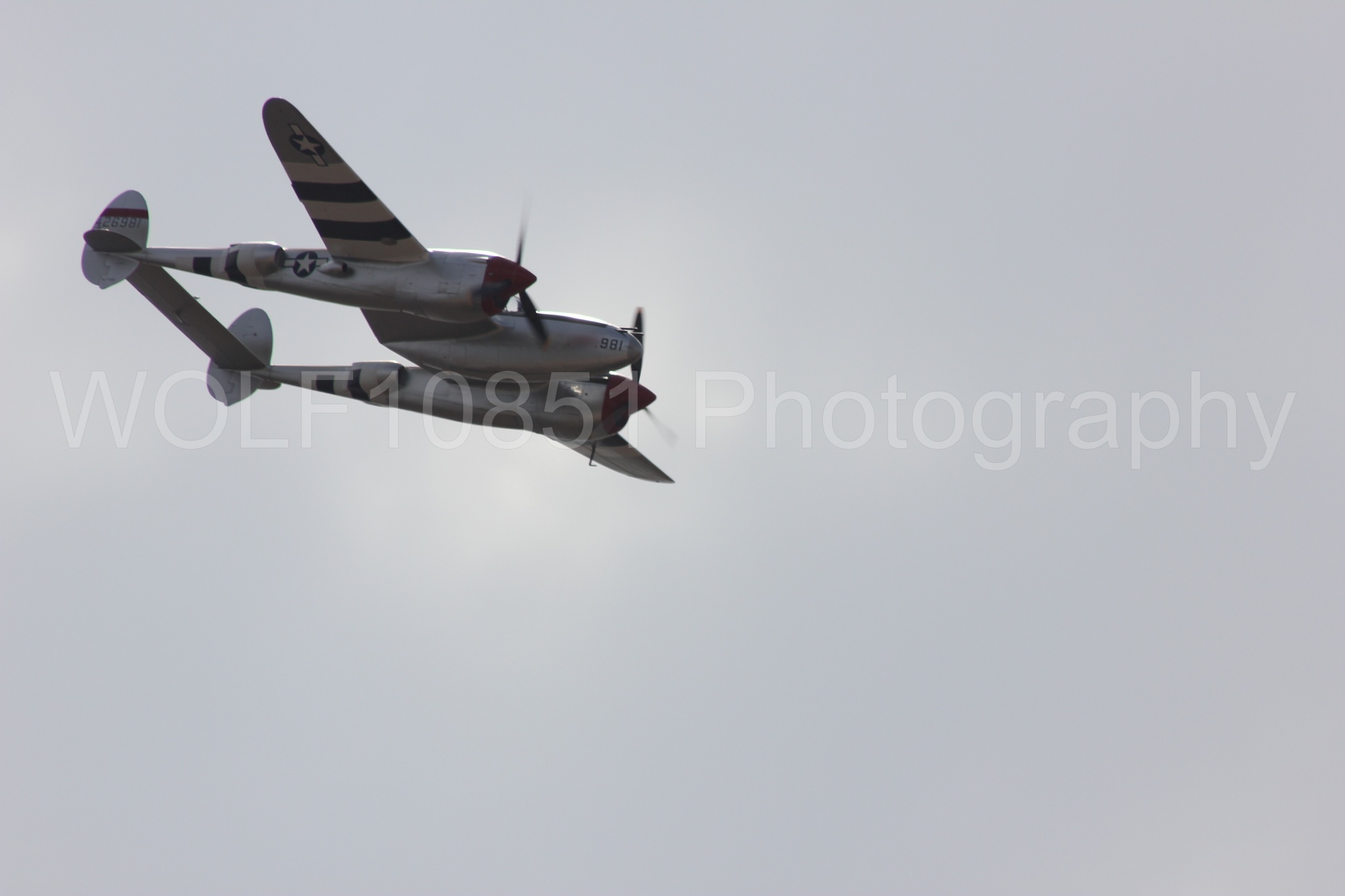 Aviation photography by WOLF10851 featuring P-38 Lightning, Honey Bunny, California Capital Airshow 2011.