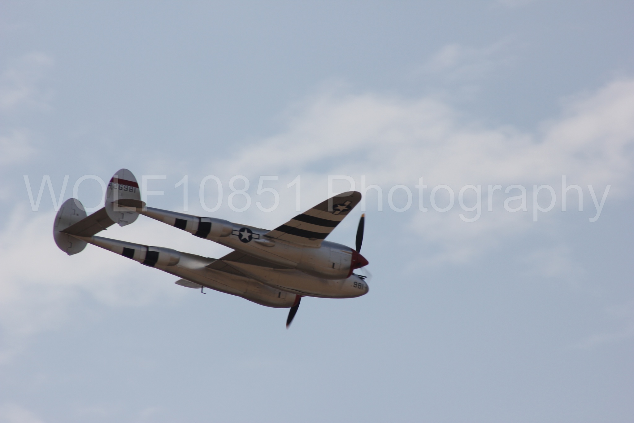 Aviation photography by WOLF10851 featuring P-38 Lightning, Honey Bunny, California Capital Airshow 2011.